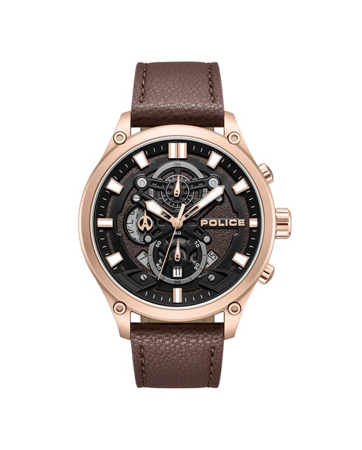 Imagen 0 de Reloj de hombre Wadden PEWGC0054204 de piel y correa marrón