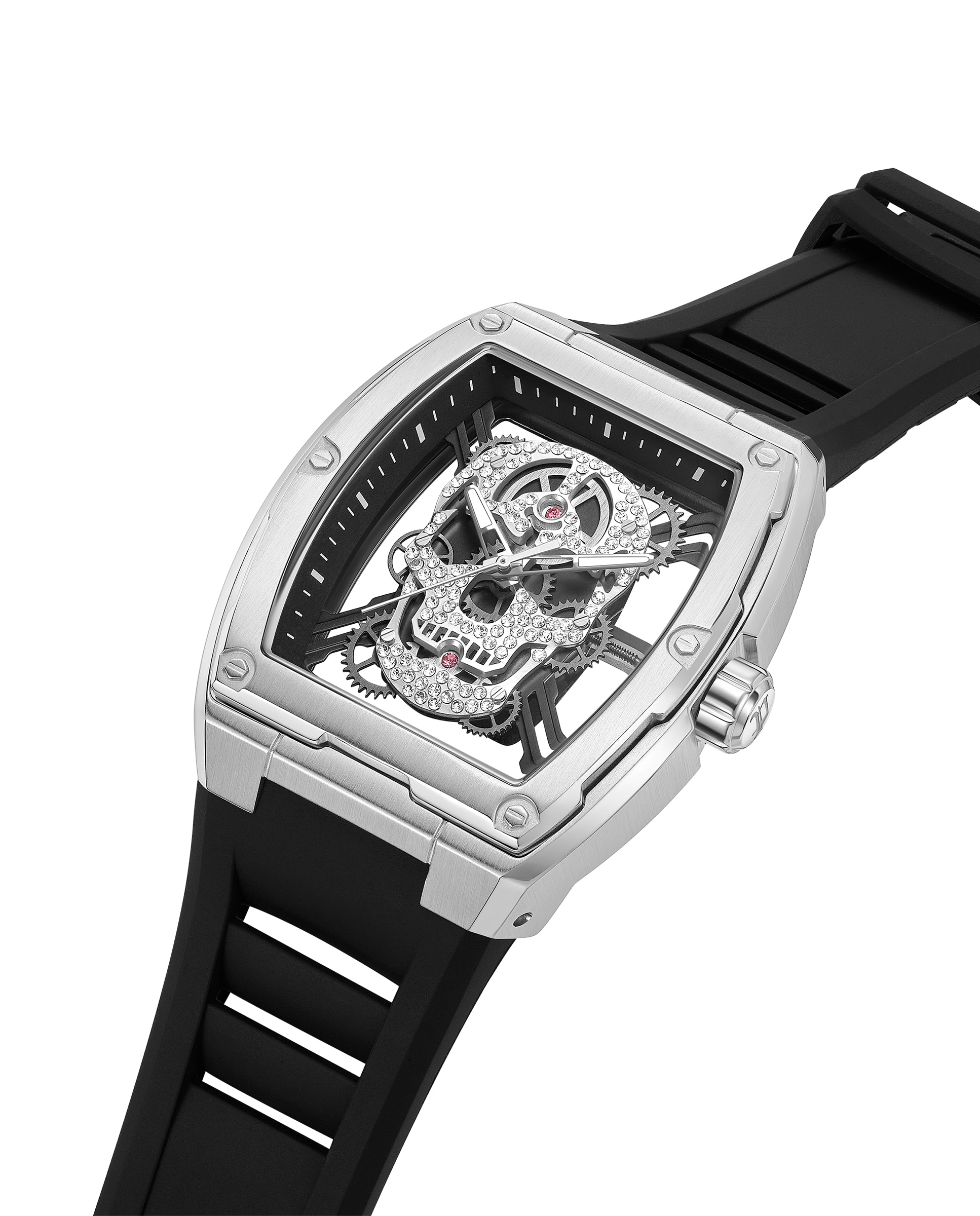 Reloj de hombre cranium pewjm0081301 de silicona y correa negra - Police - Negro Negro-2