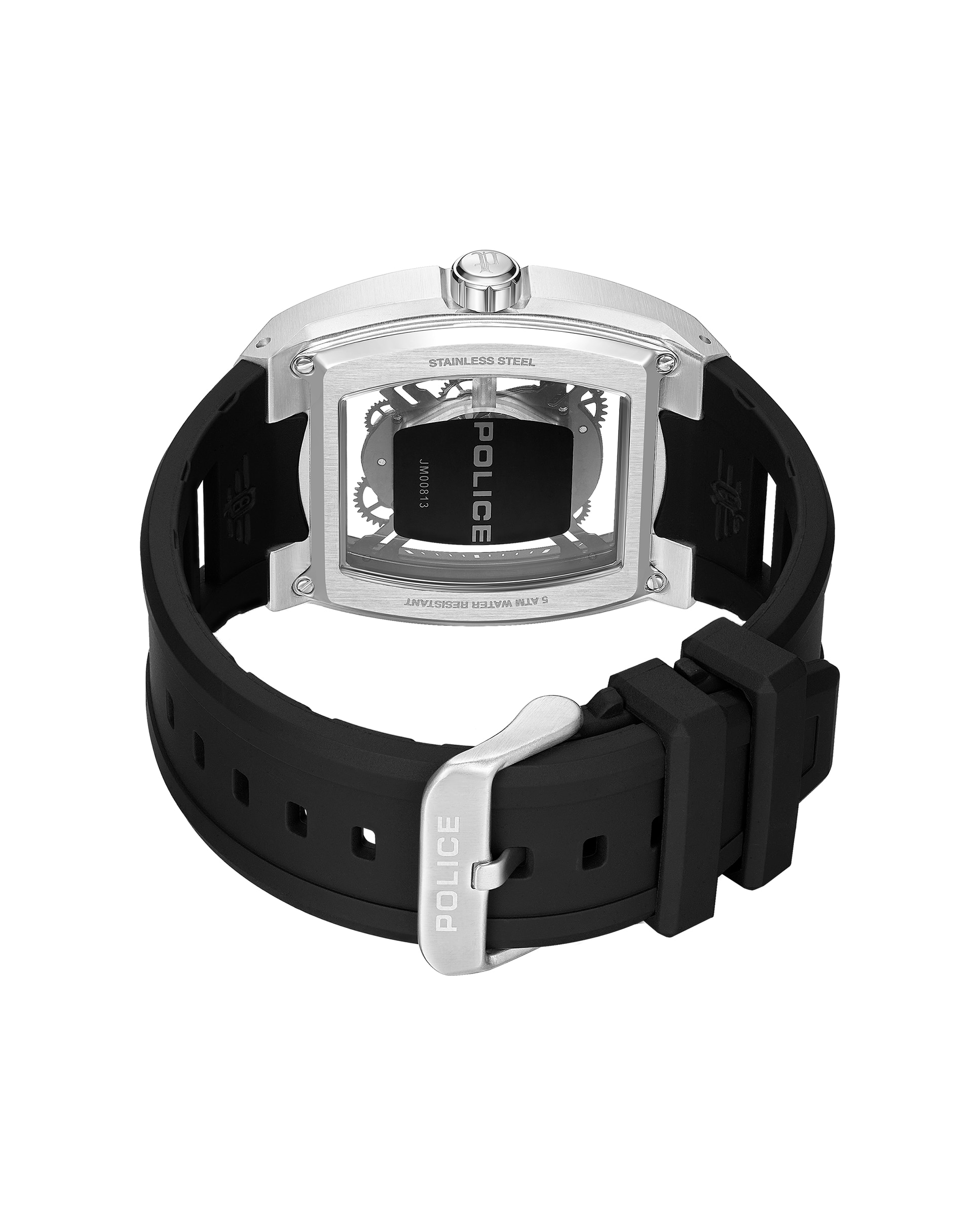 Reloj de hombre cranium pewjm0081301 de silicona y correa negra - Police - Negro Negro-3