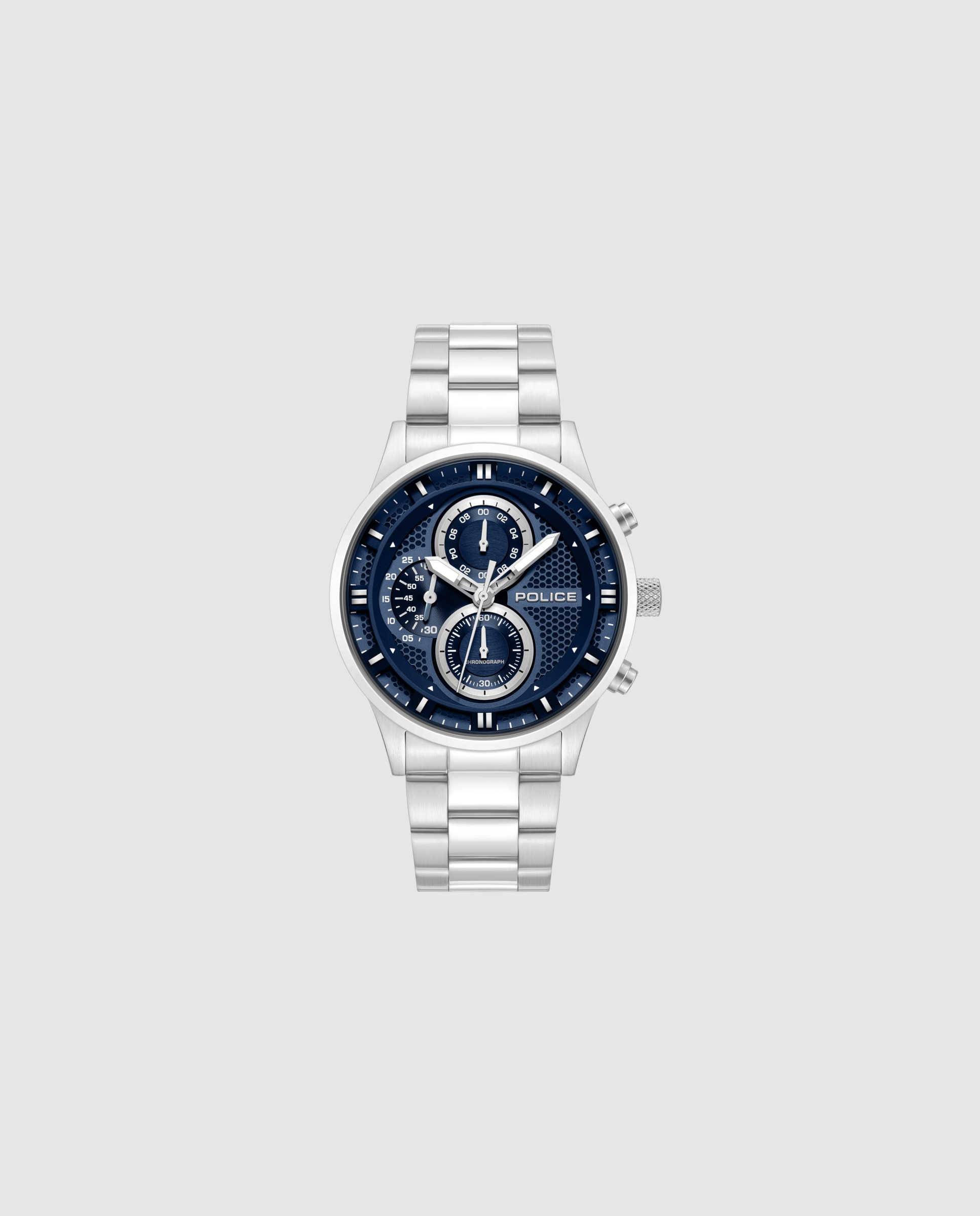 Imagen 0 de Reloj de hombre levuka pewgk0092502 de acero y correa plateada Plata