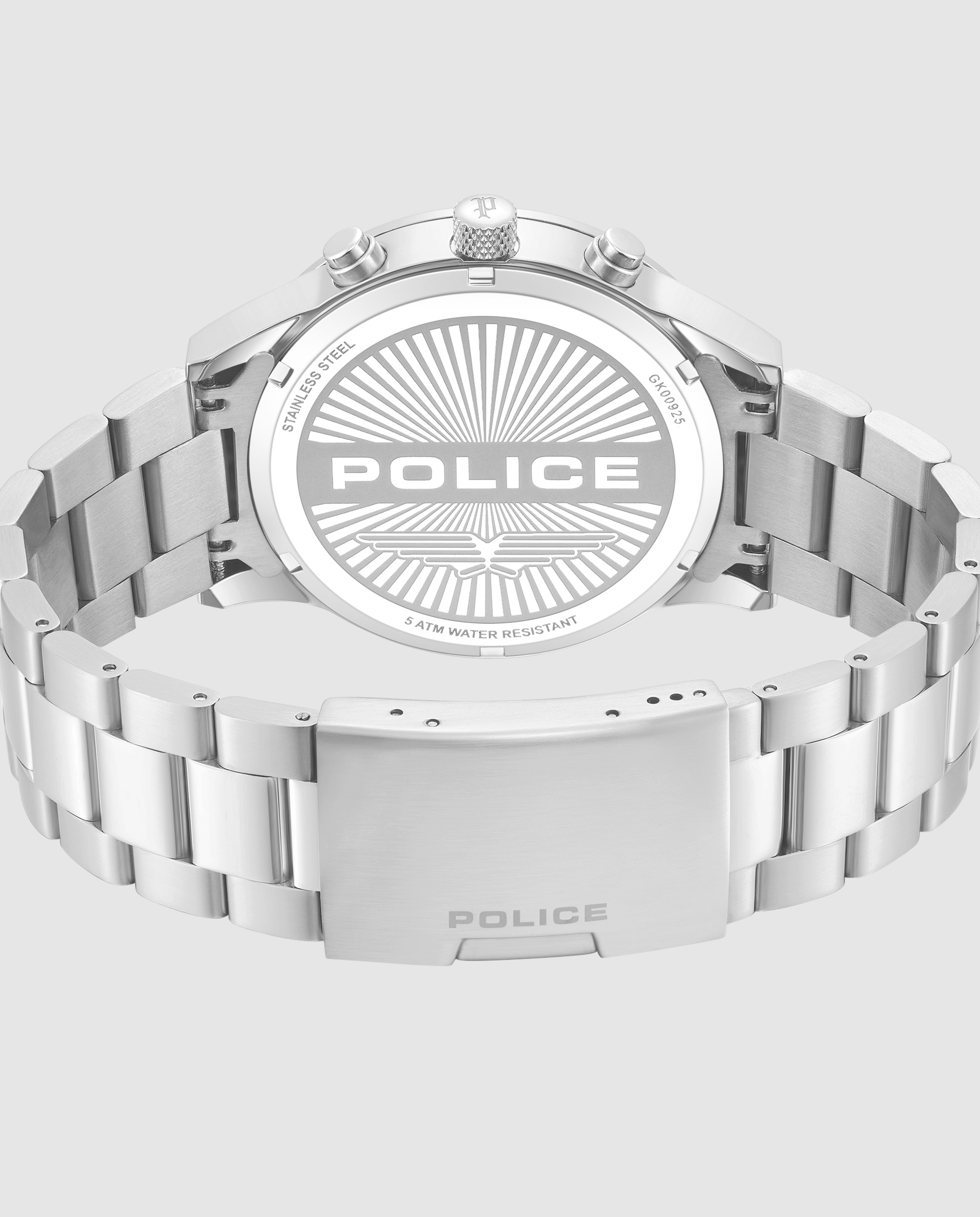Reloj de hombre levuka pewgk0092502 de acero y correa plateada - Police - Plata Plata-2