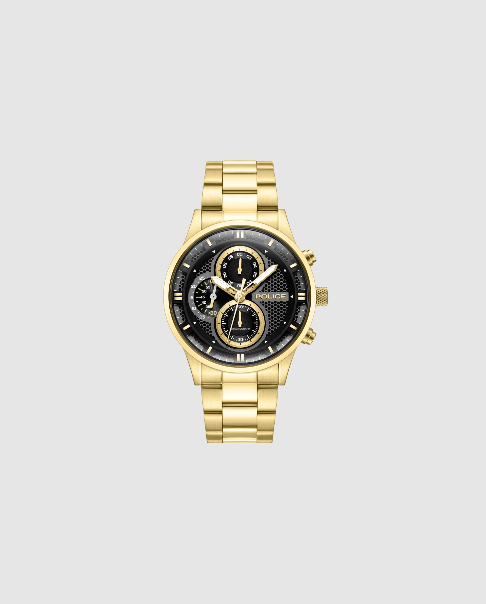 Imagen 0 de Reloj de hombre levuka pewgk0092503 de acero y correa dorada Oro