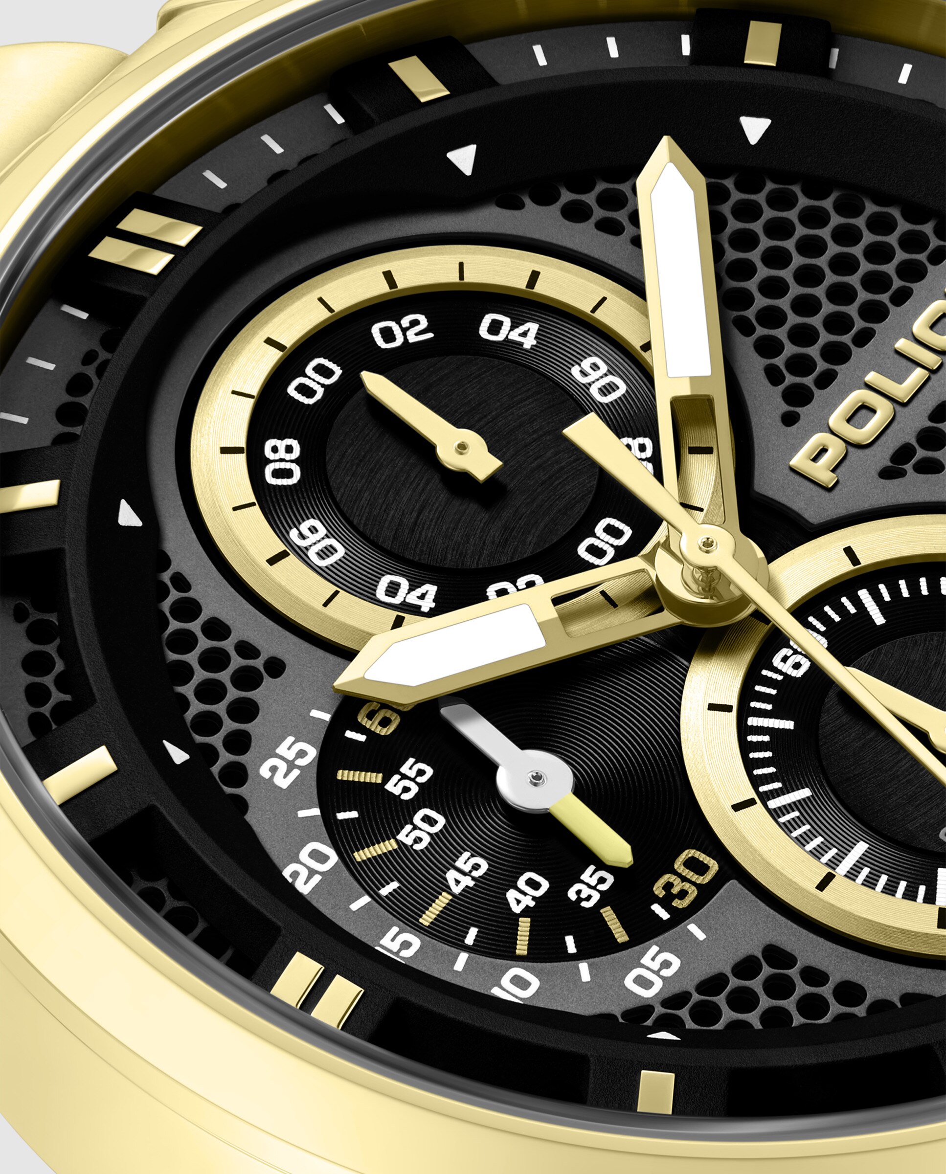 Reloj de hombre levuka pewgk0092503 de acero y correa dorada - Police - Oro Oro-5