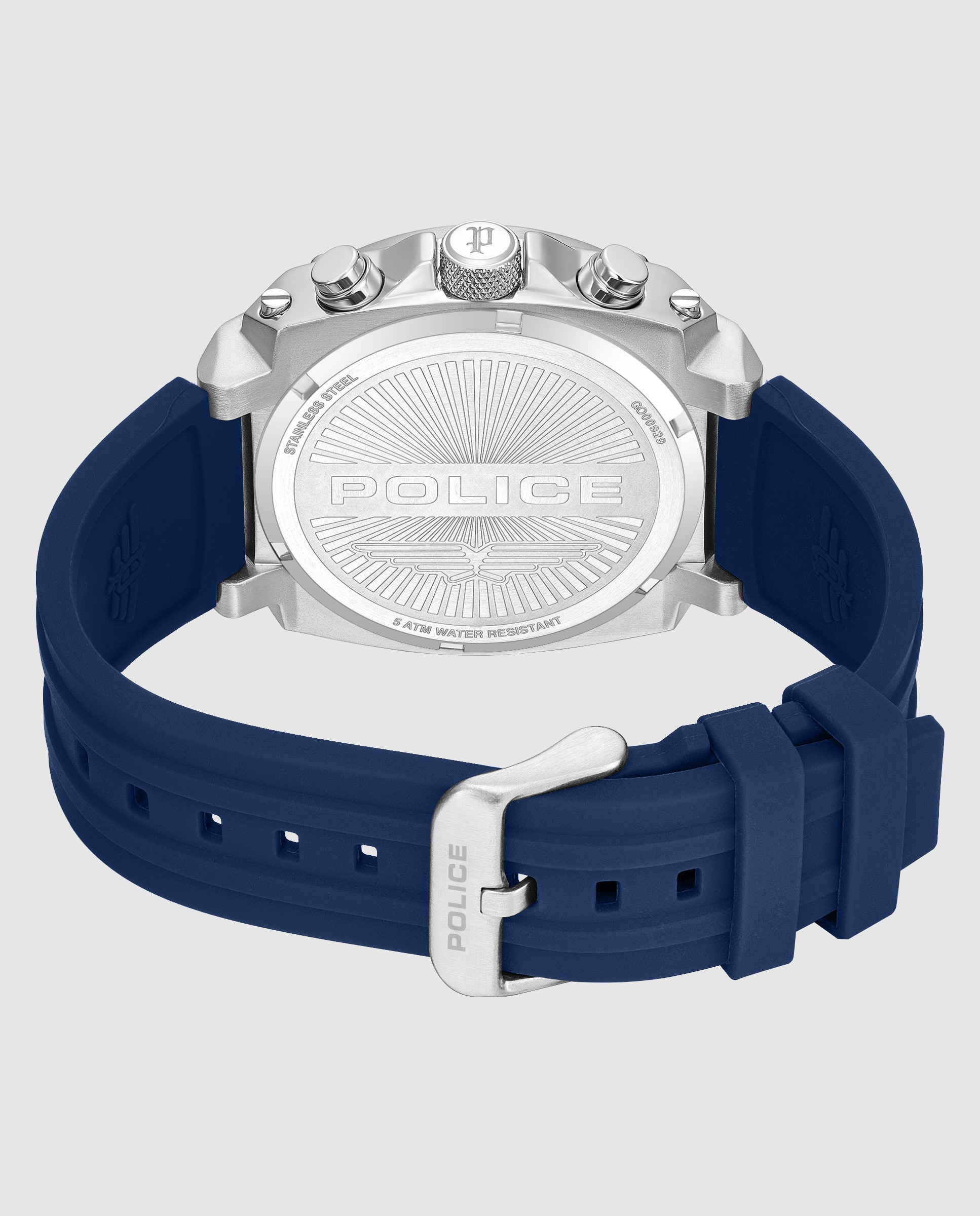 Reloj analógico de hombre norwood pewgo0092904 de silicona y correa - Police - Azul Azul-2