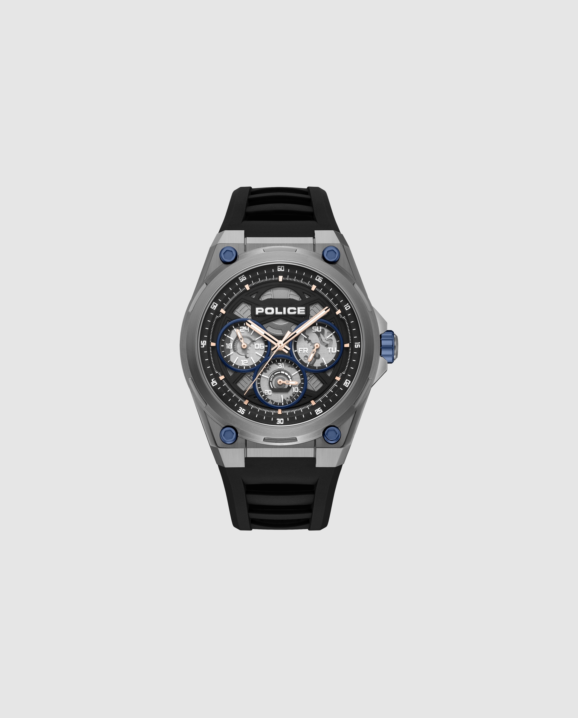 Imagen 0 de Reloj analógico de hombre norwood pewgq0093803 de silicona y correa azul Azul / Negro