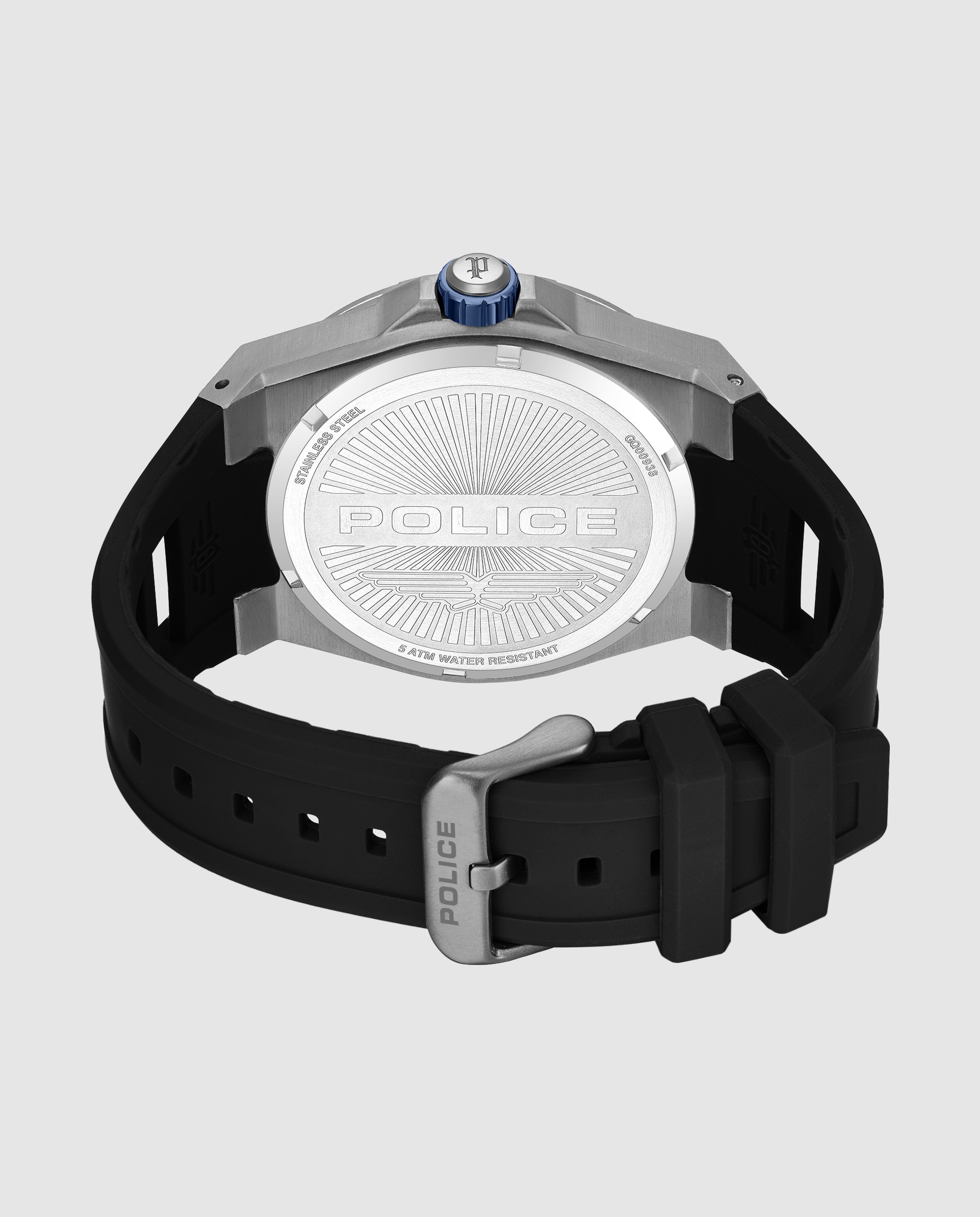 Reloj de hombre norwood pewgq0093803 de silicona y correa - Police - Azul Azul-2