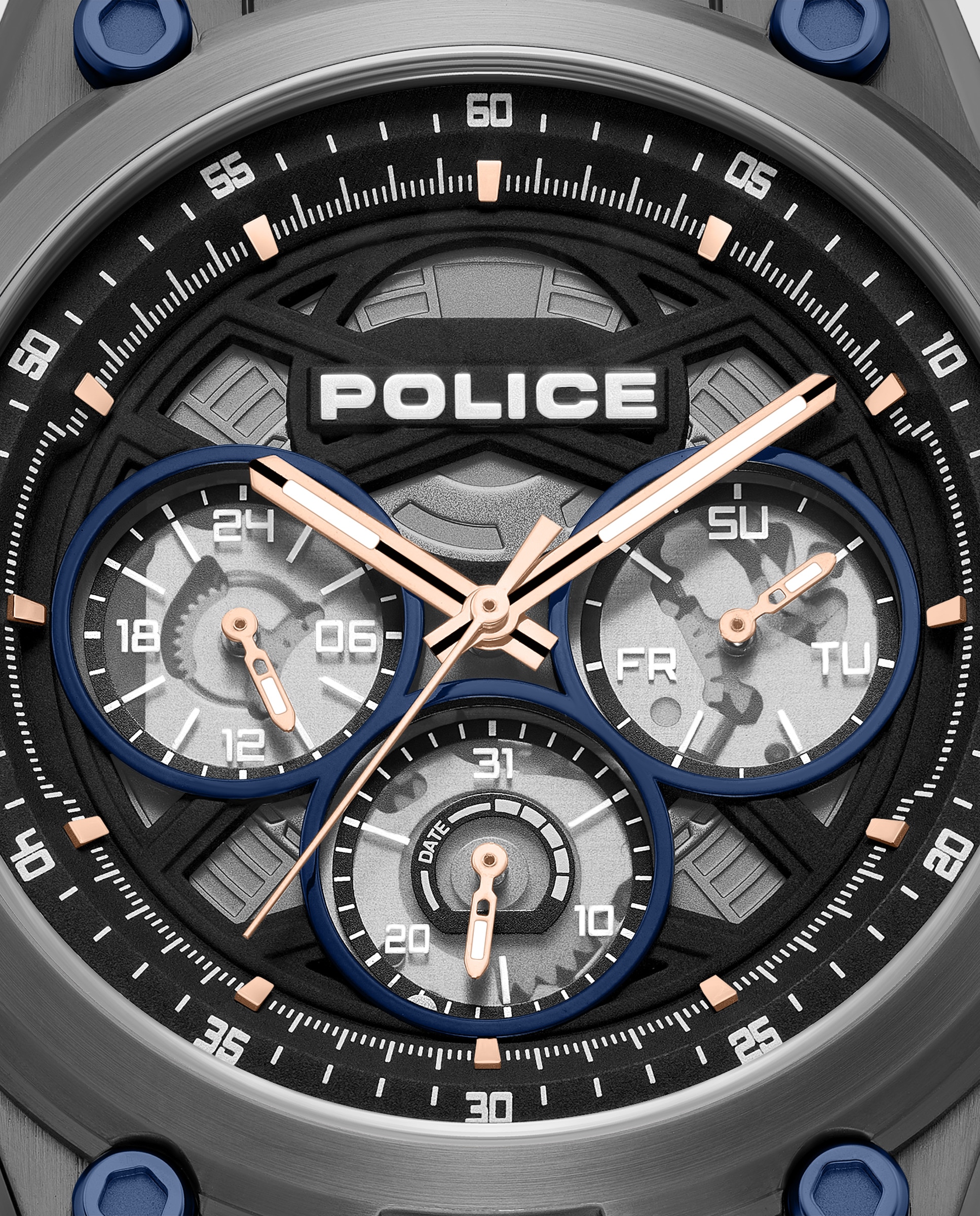 Reloj de hombre norwood pewgq0093803 de silicona y correa - Police - Azul Azul-5
