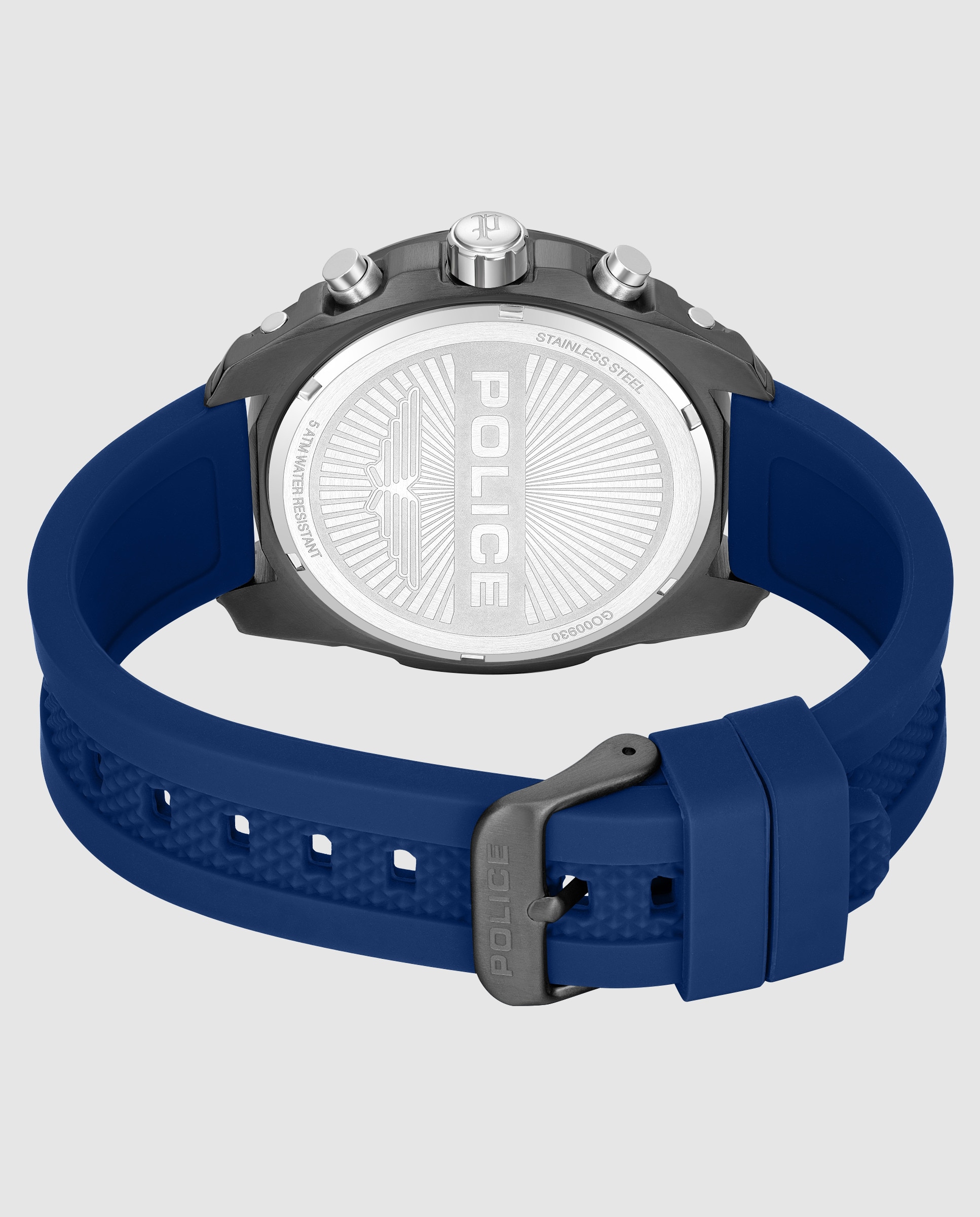Reloj de hombre wyvern pewgo0093002 de silicona y correa - Police - Azul Azul-2