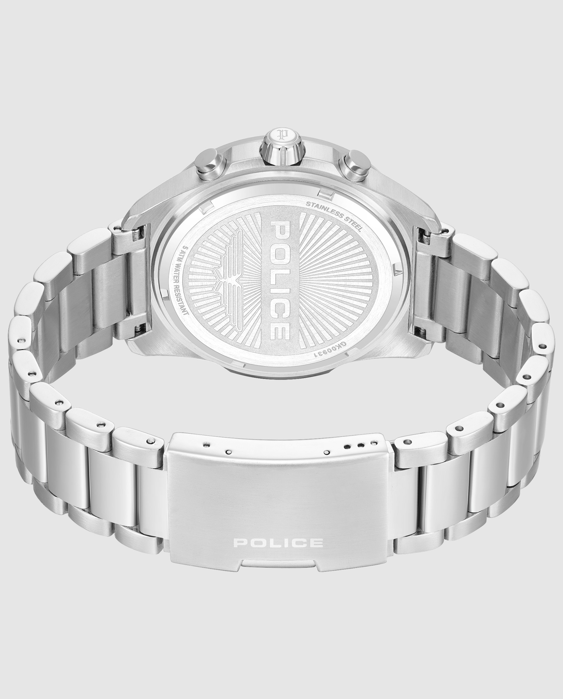 Reloj analógico de hombre moonstrike pewgk0093101 de acero y correa plateada - Police - Plata Plata-2
