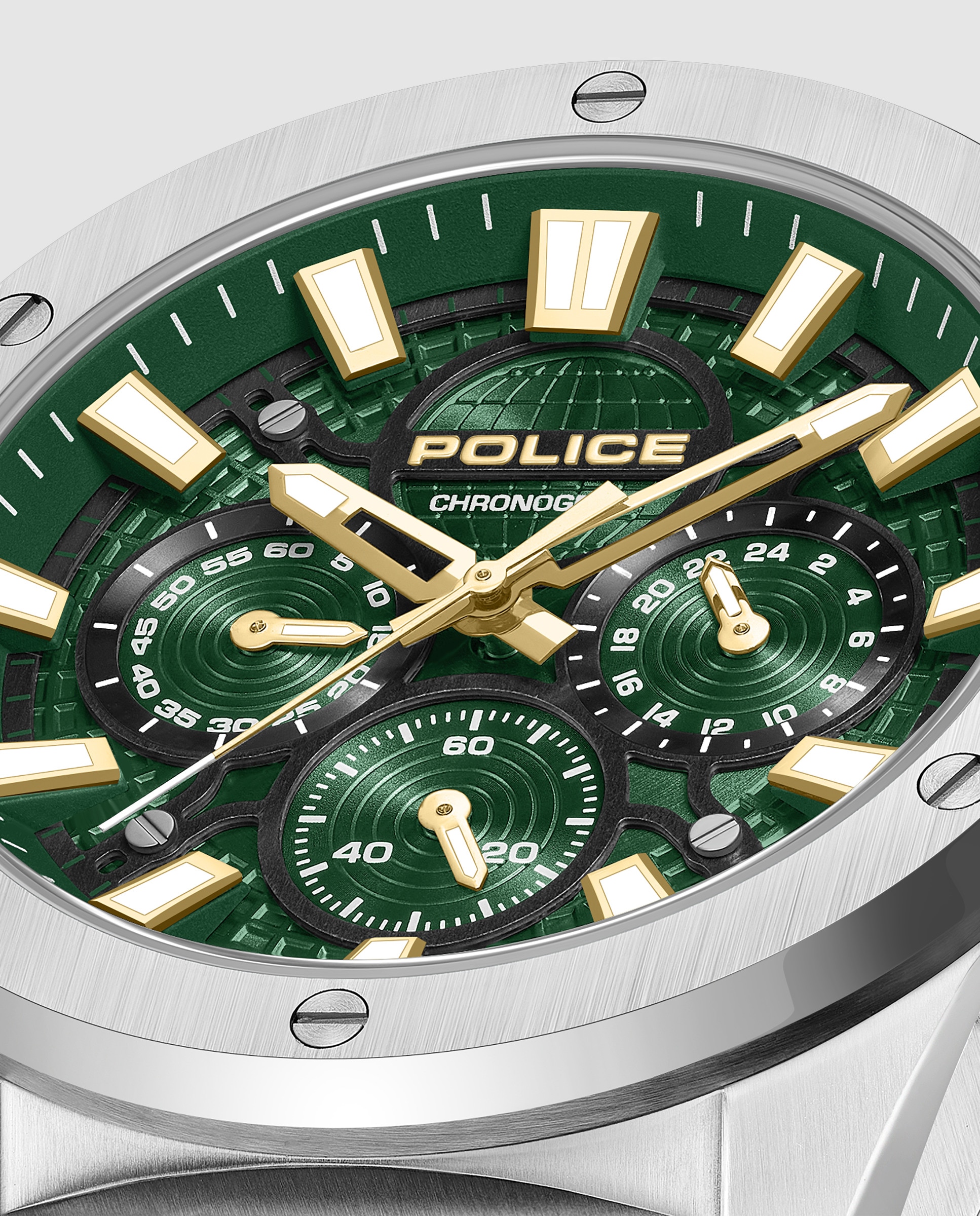 Reloj analógico de hombre moonstrike pewgk0093101 de acero y correa plateada - Police - Plata Plata-5