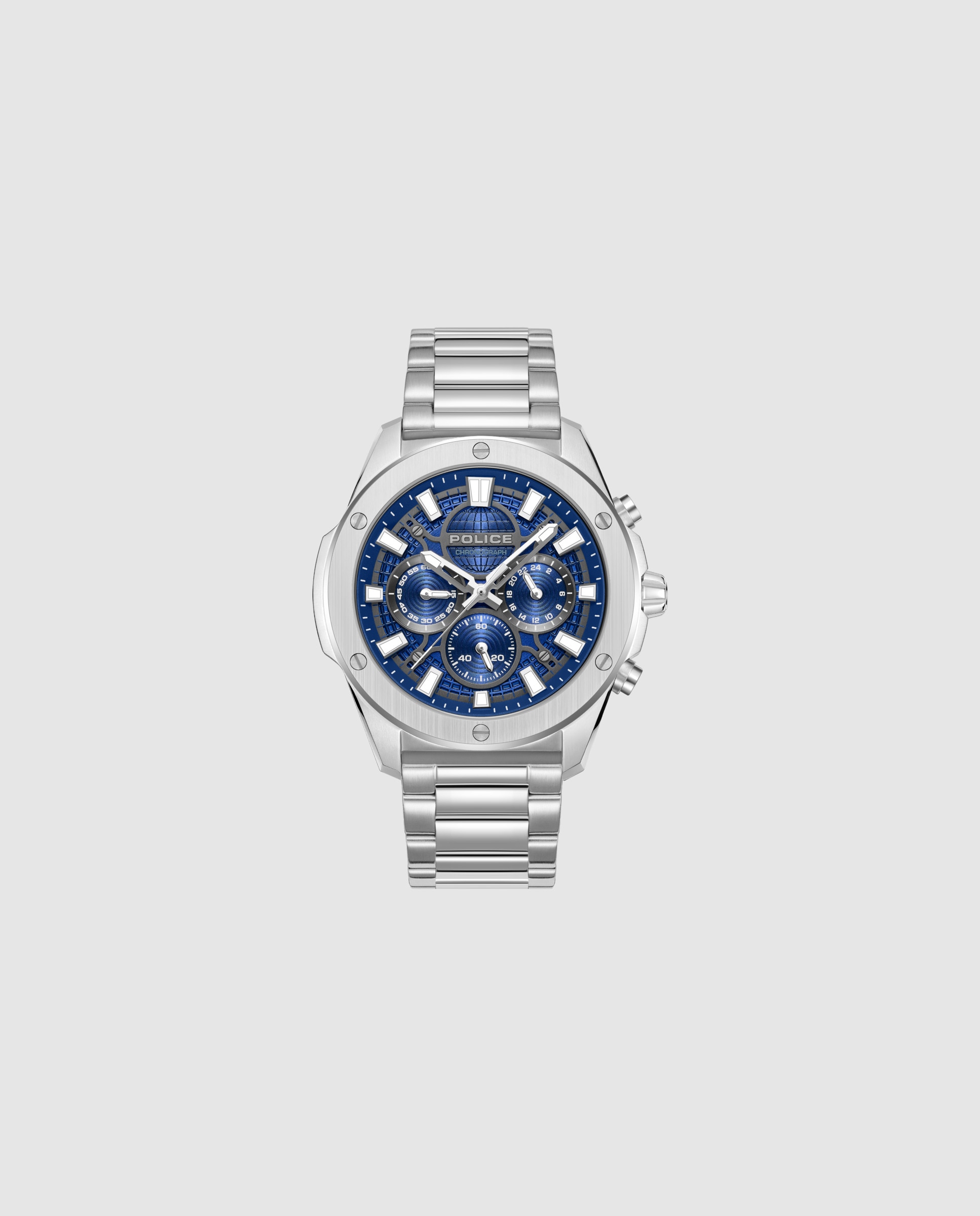 Imagen 0 de Reloj analógico de hombre moonstrike pewgk0093102 de acero y correa plateada Plata