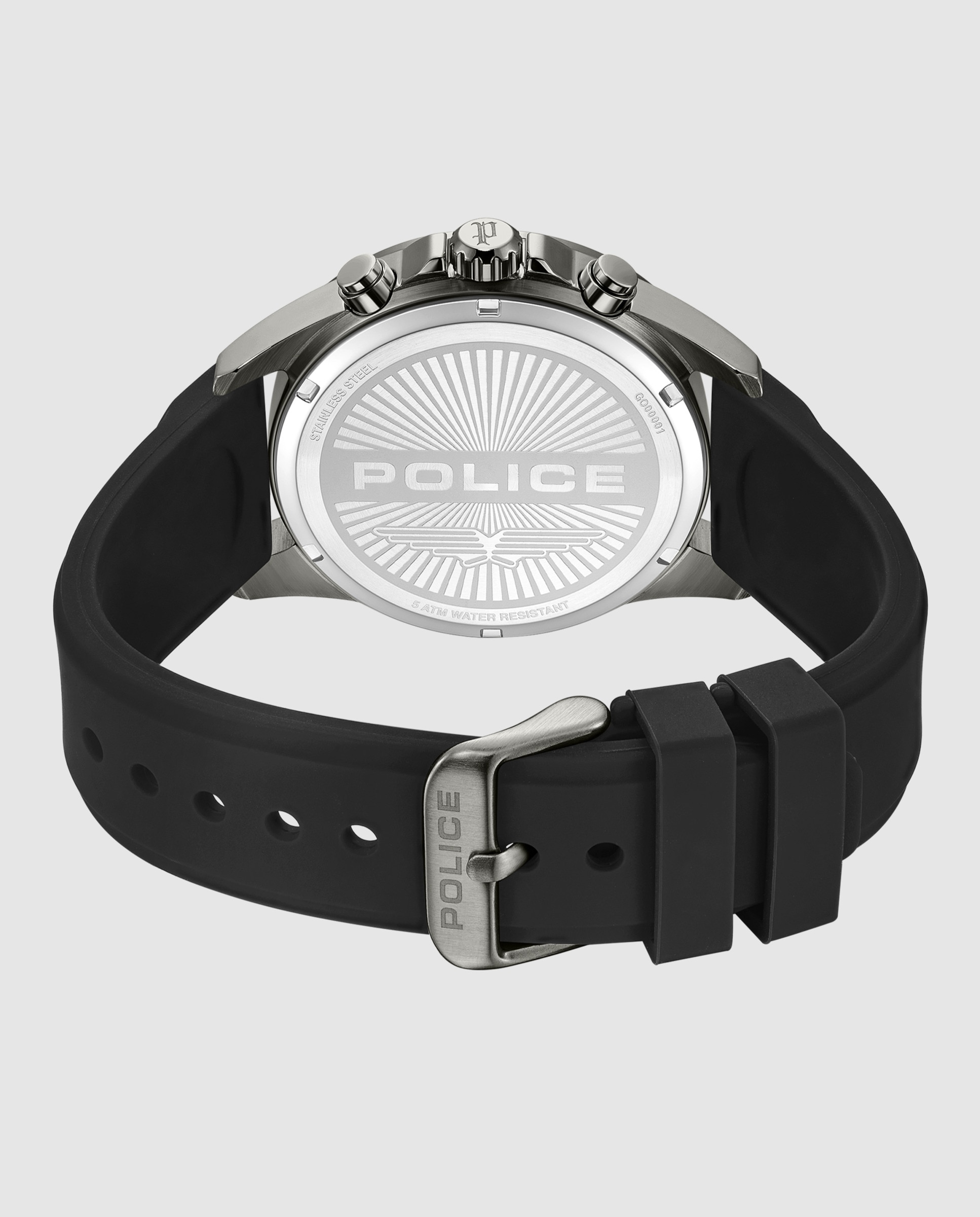 Imagen 2 de Reloj de hombre cipher pewgo0000101 de silicona - Police - Negro Negro