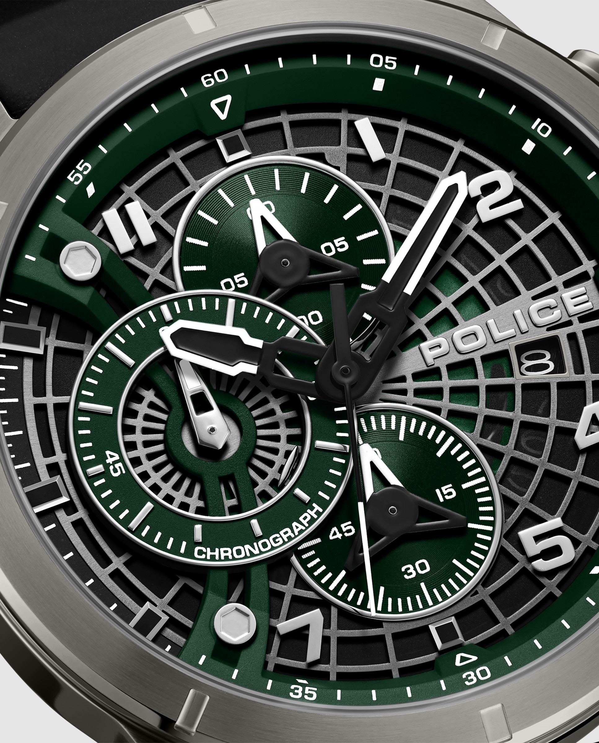 Imagen 5 de Reloj de hombre cipher pewgo0000101 de silicona - Police - Negro Negro