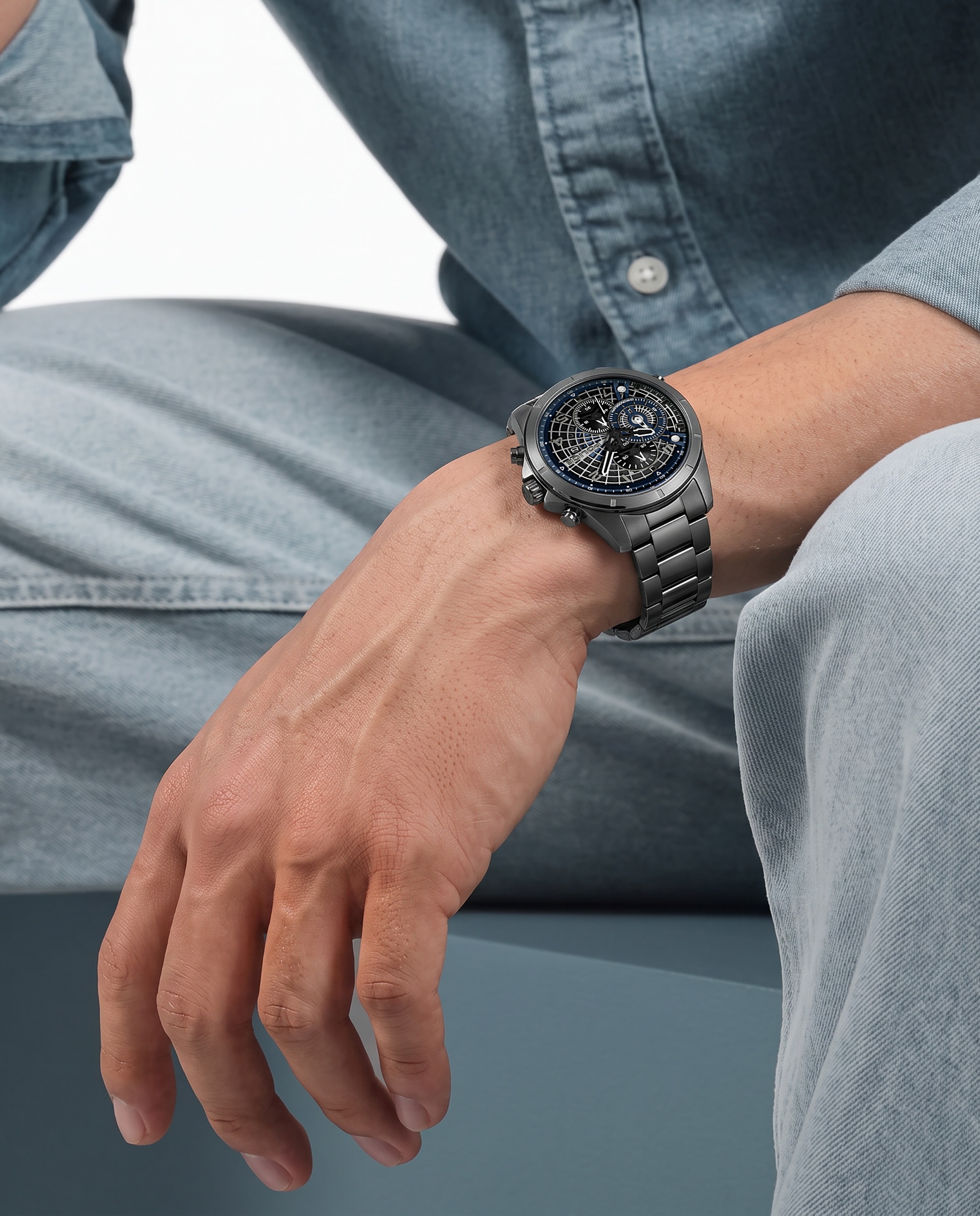 Imagen 3 de Reloj de hombre cipher pewgi0000103 de acero - Police - Gris Gris