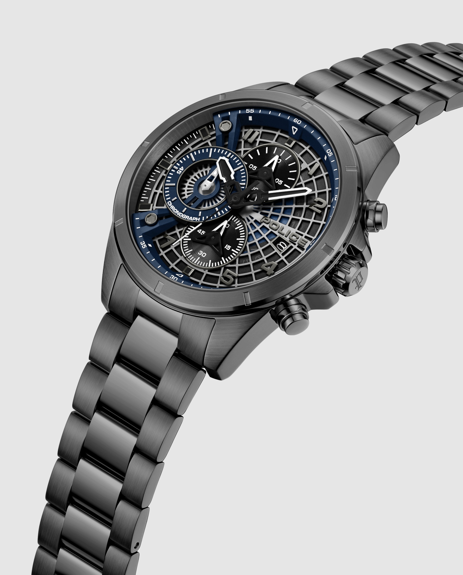 Imagen 4 de Reloj de hombre cipher pewgi0000103 de acero - Police - Gris Gris