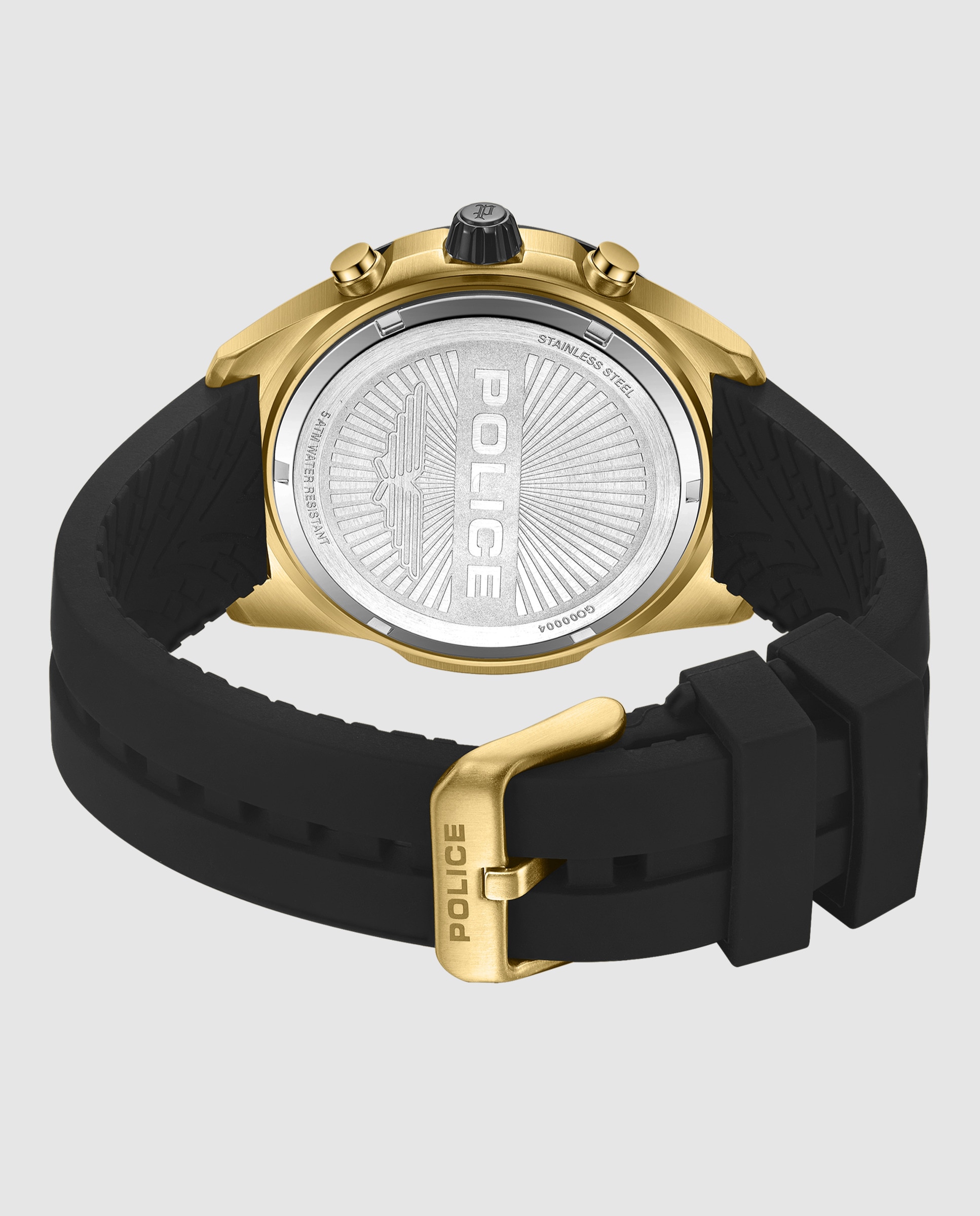 Imagen 2 de Reloj de hombre warren pewgo0000402 de silicona - Police - Negro Negro