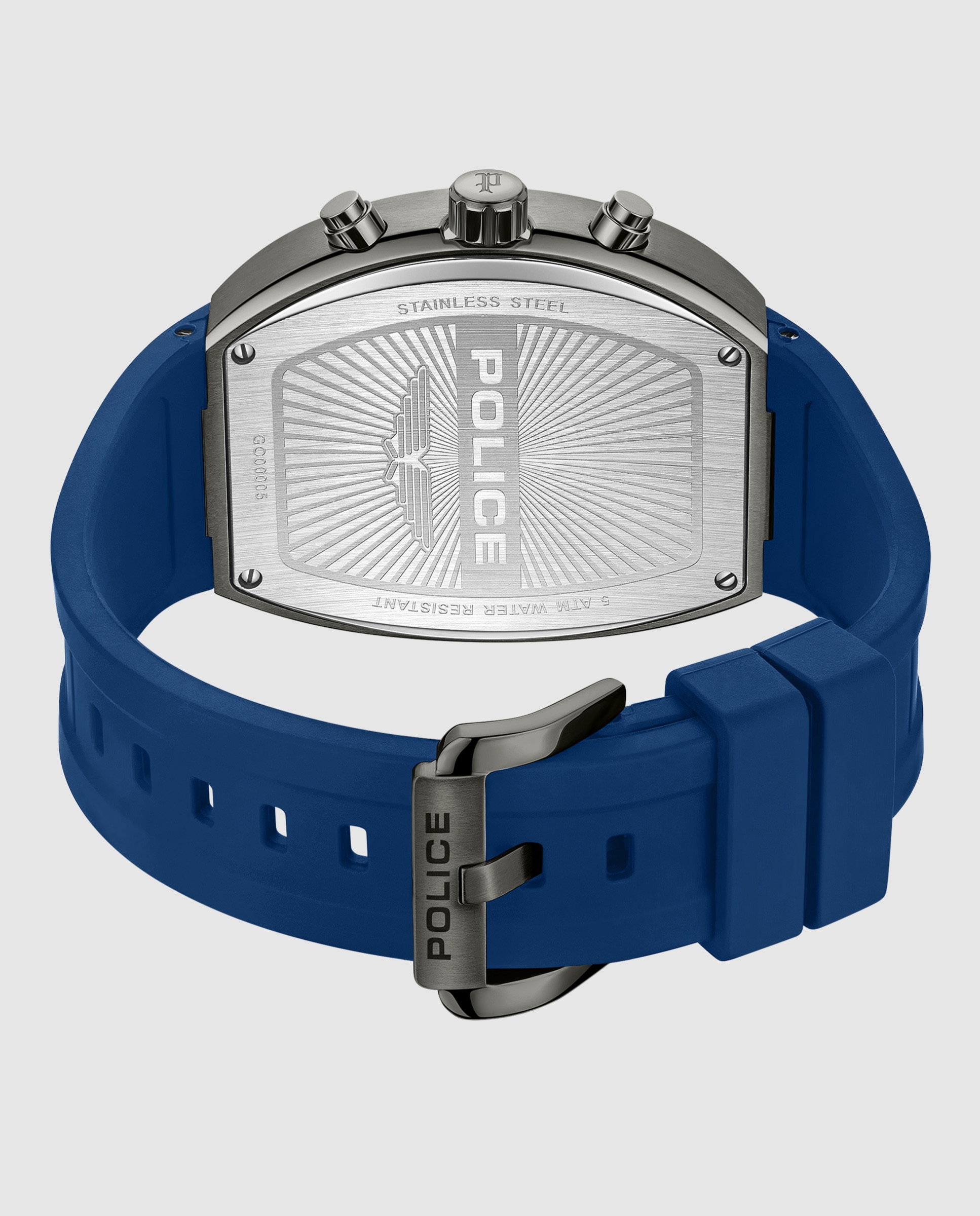 Imagen 2 de Reloj de hombre meidan pewgo0000501 de silicona - Police - Azul Azul