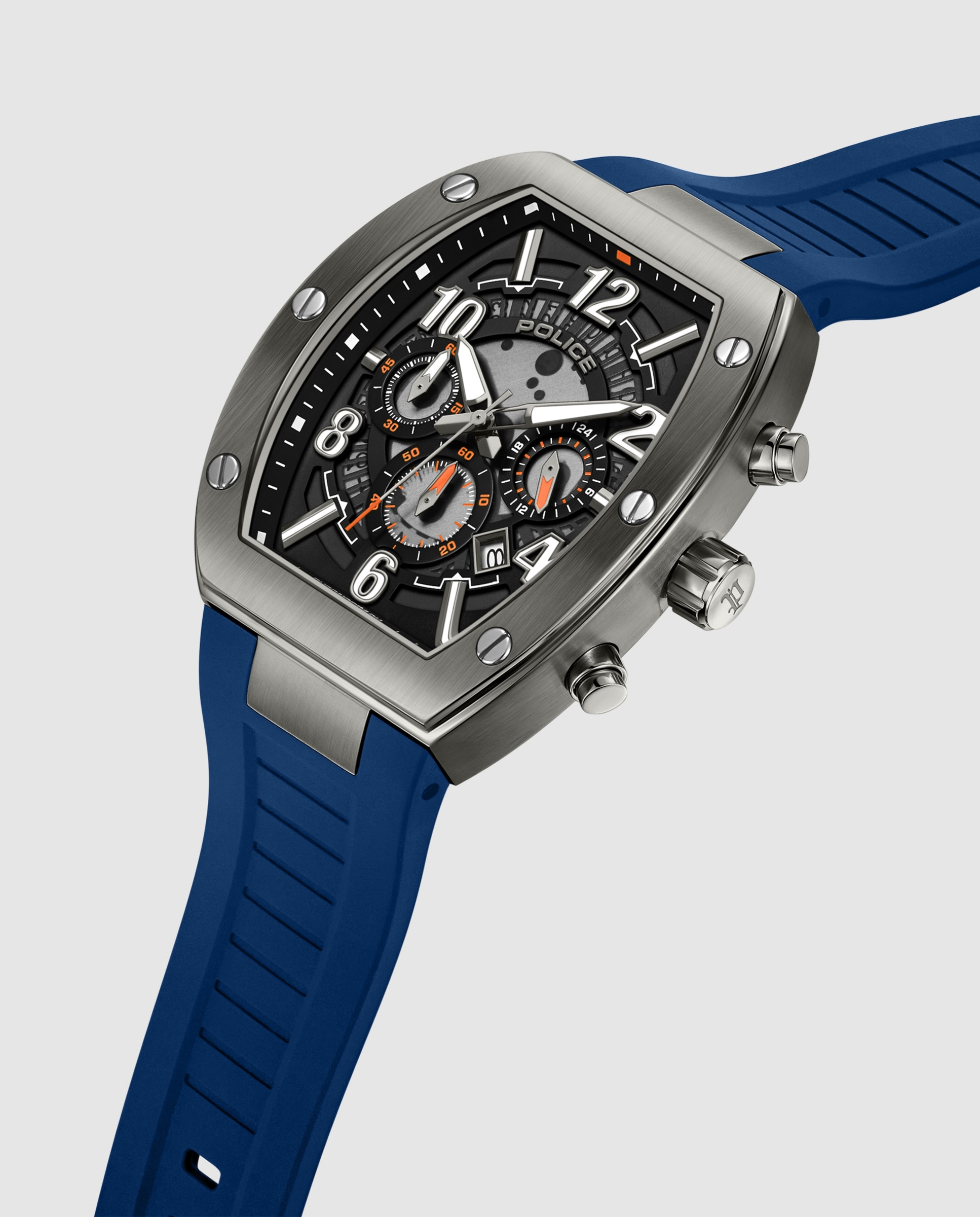 Imagen 4 de Reloj de hombre meidan pewgo0000501 de silicona - Police - Azul Azul