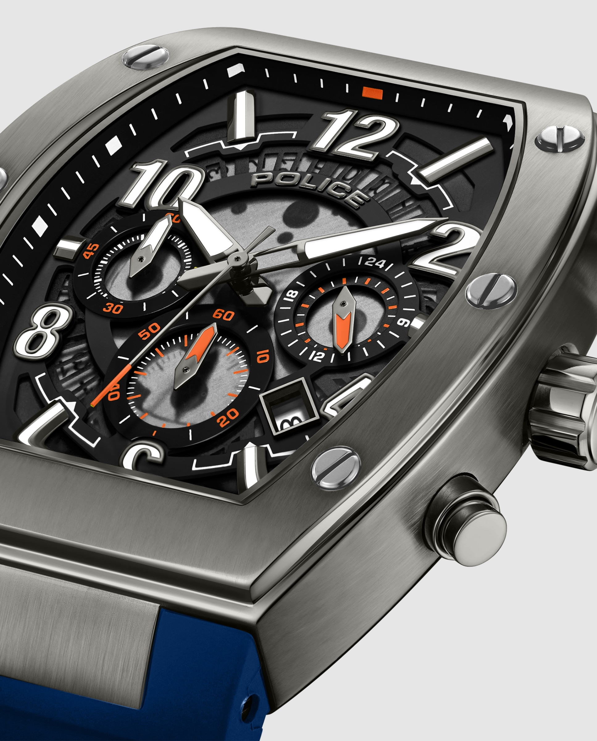 Imagen 5 de Reloj de hombre meidan pewgo0000501 de silicona - Police - Azul Azul