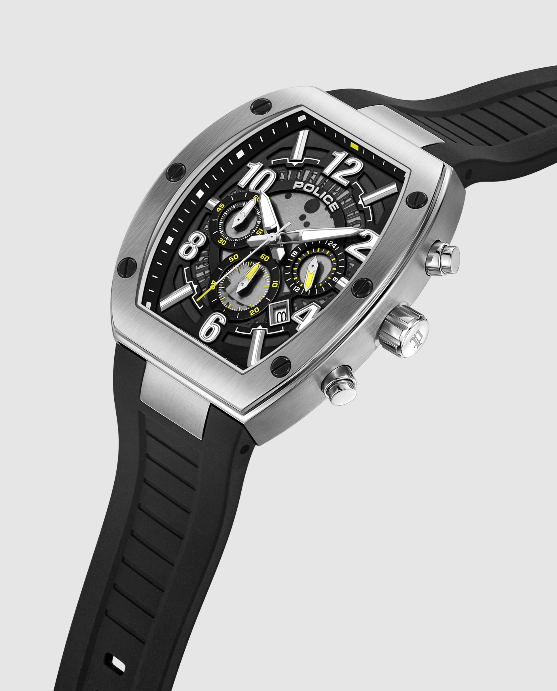 Imagen 4 de Reloj de hombre meidan pewgo0000502 de silicona - Police - Negro Negro