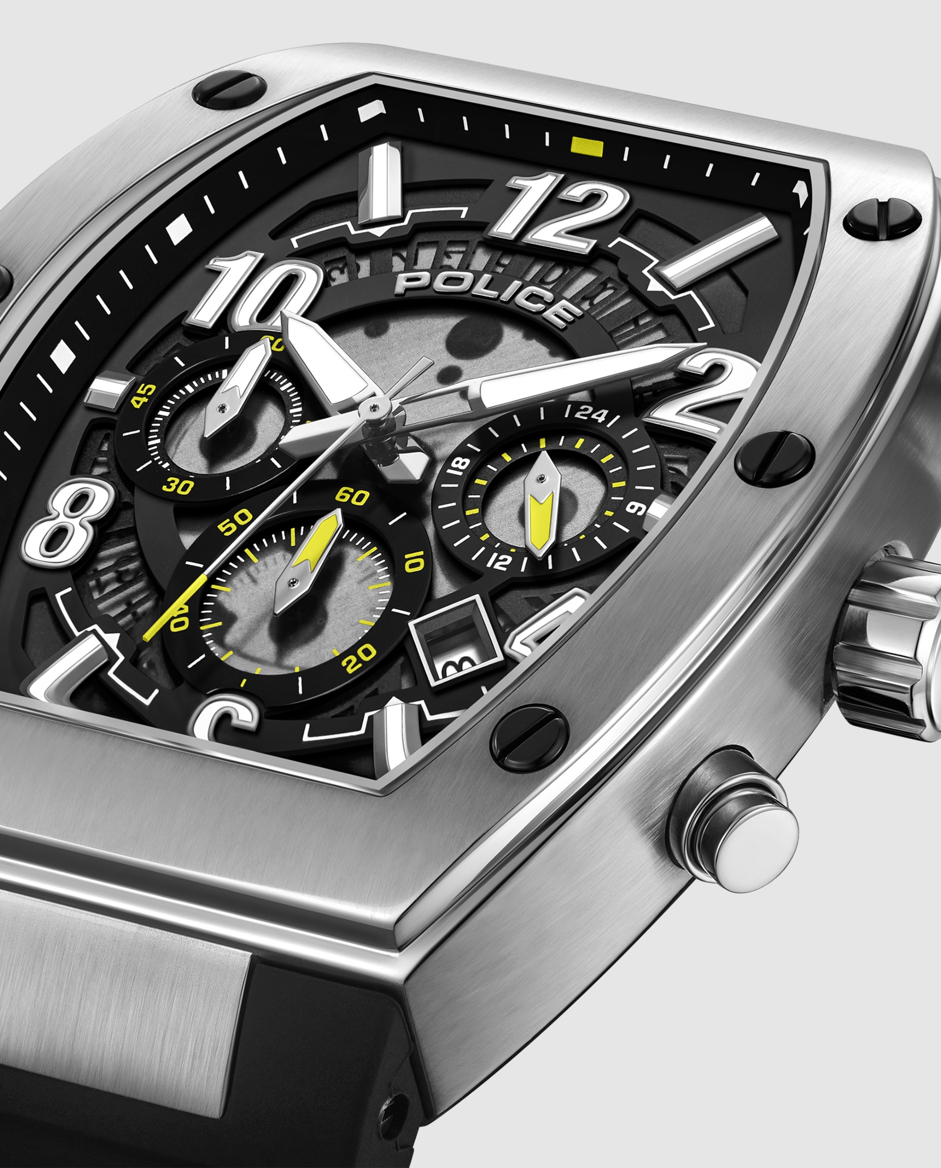 Imagen 5 de Reloj de hombre meidan pewgo0000502 de silicona - Police - Negro Negro