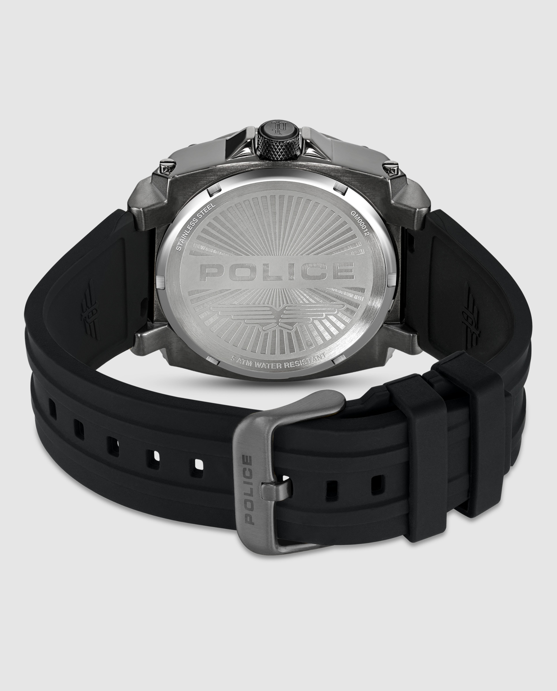 Imagen 2 de Reloj de hombre norwood skull pewgm0001201 de silicona - Police - Negro Negro