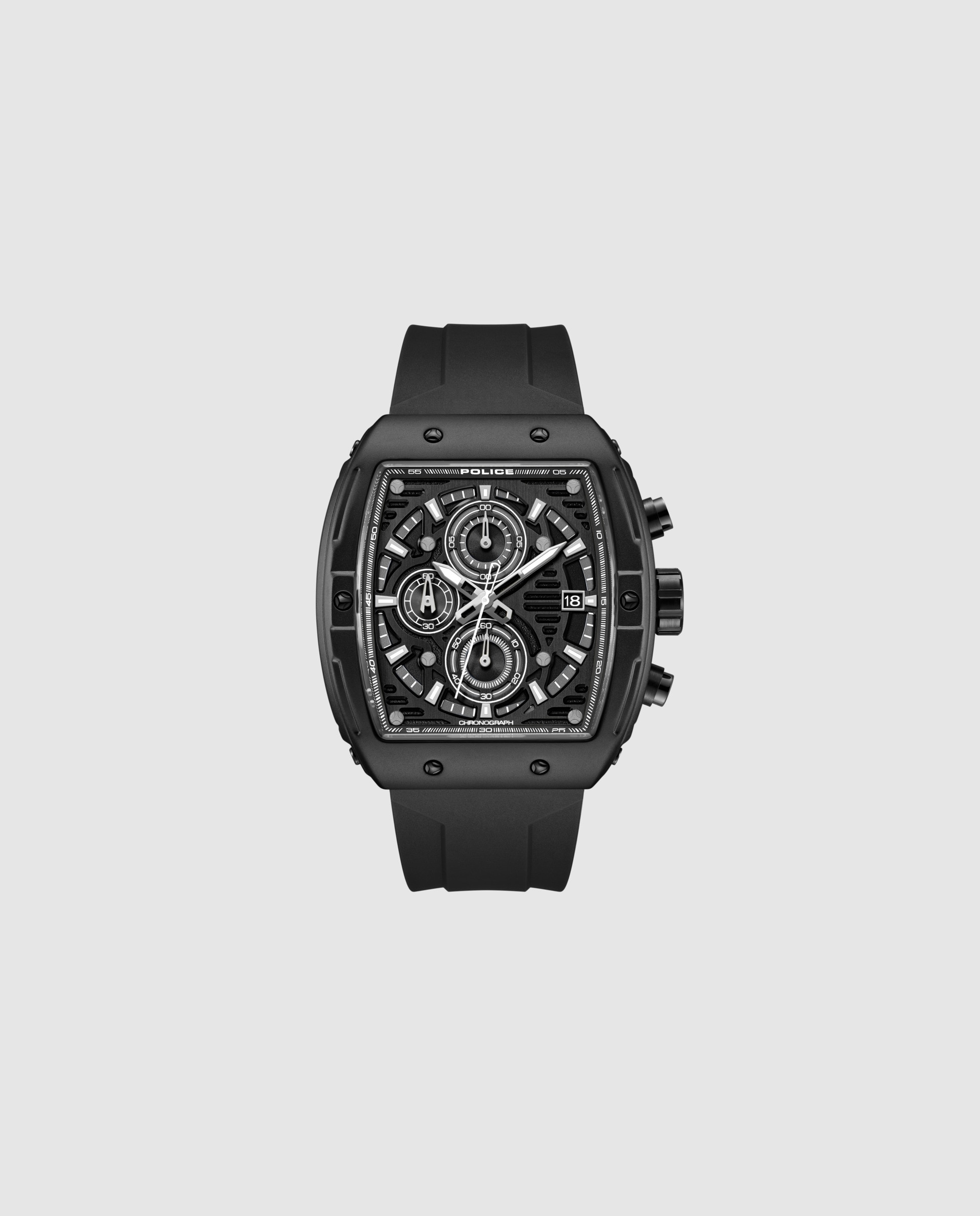 Imagen 1 de Reloj de hombre connector pewgo0000702 de silicona Negro