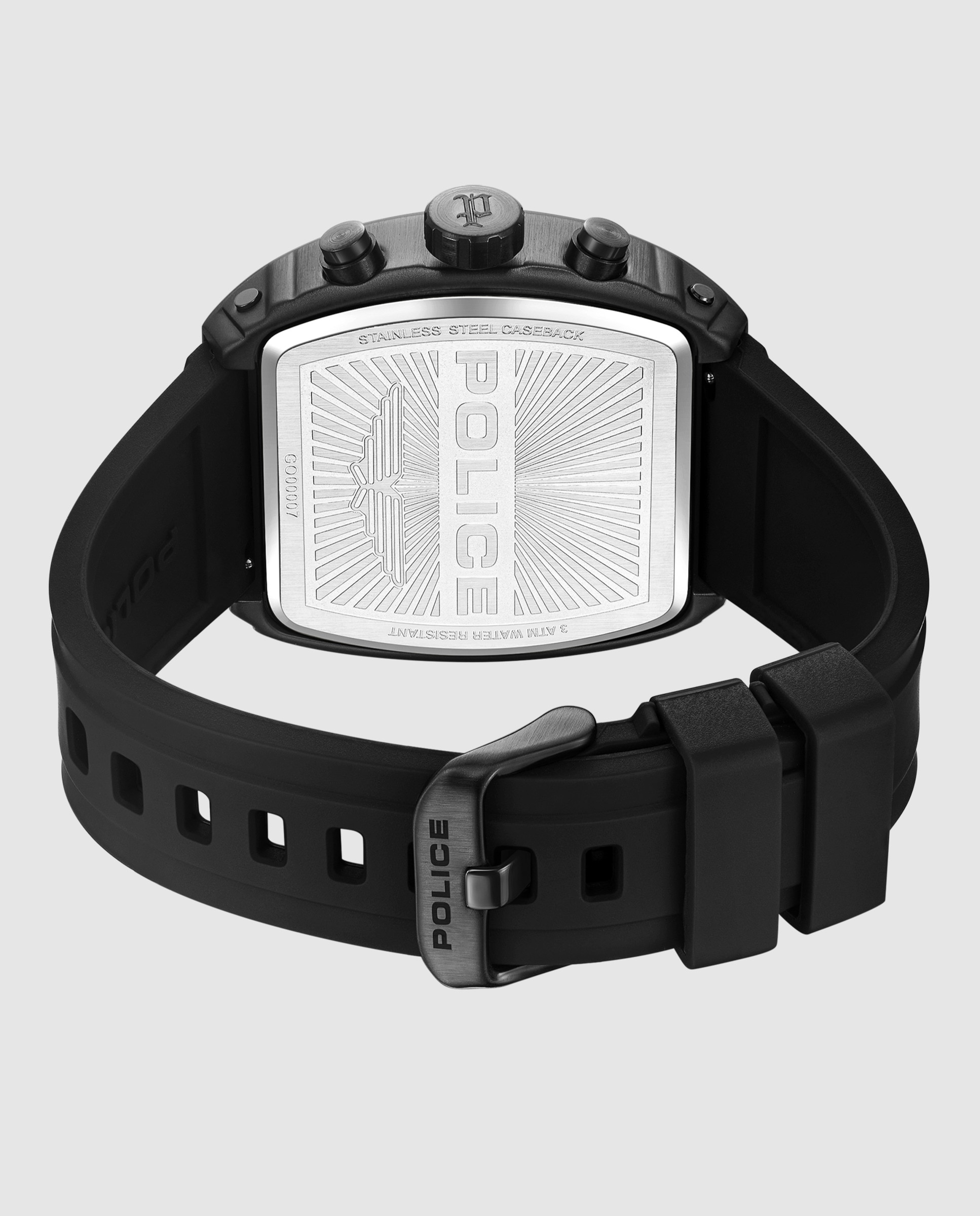 Imagen 2 de Reloj de hombre connector pewgo0000702 de silicona - Police - Negro Negro