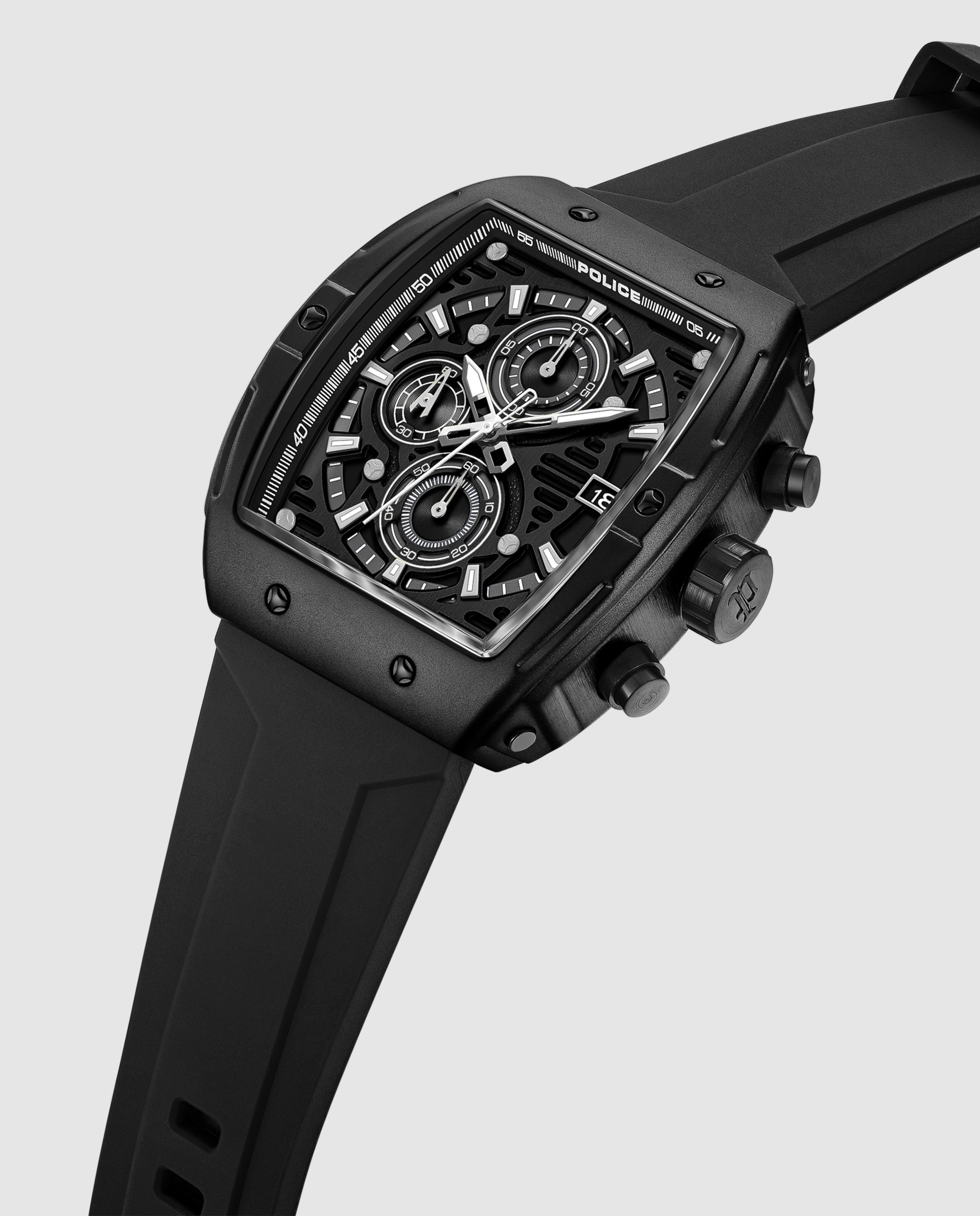 Imagen 4 de Reloj de hombre connector pewgo0000702 de silicona - Police - Negro Negro
