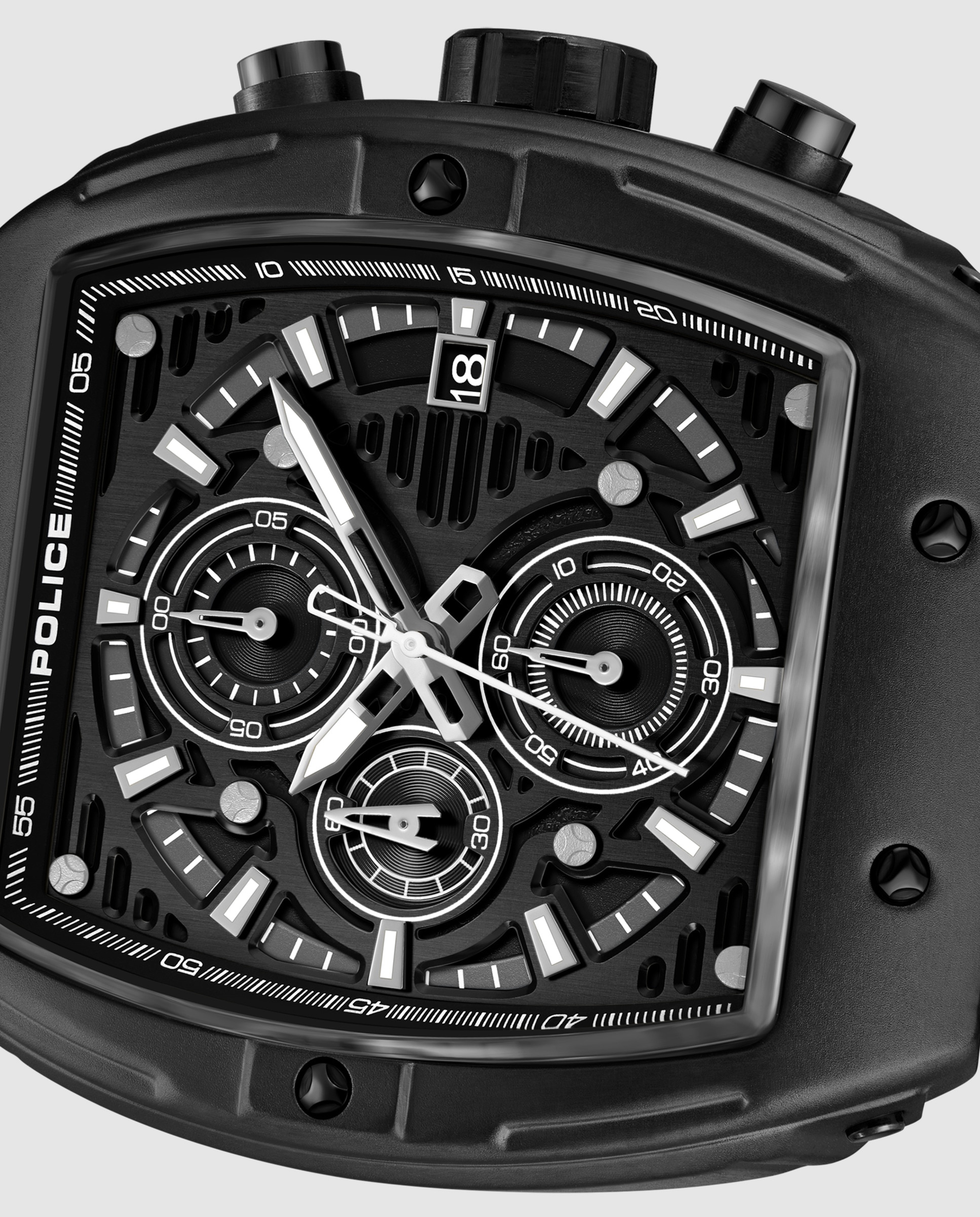 Imagen 5 de Reloj de hombre connector pewgo0000702 de silicona - Police - Negro Negro