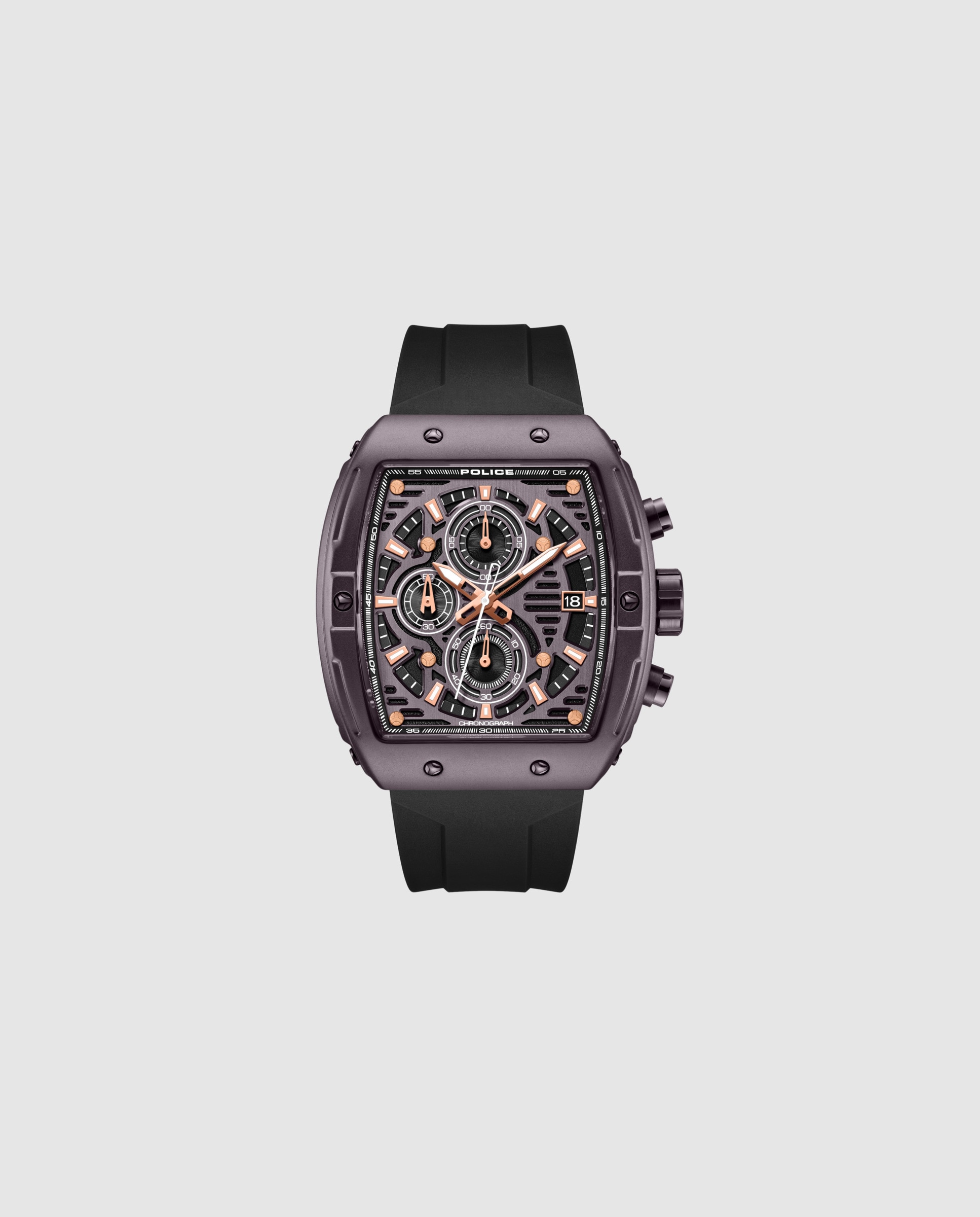 Imagen 1 de Reloj de hombre connector pewgo0000703 de silicona Negro