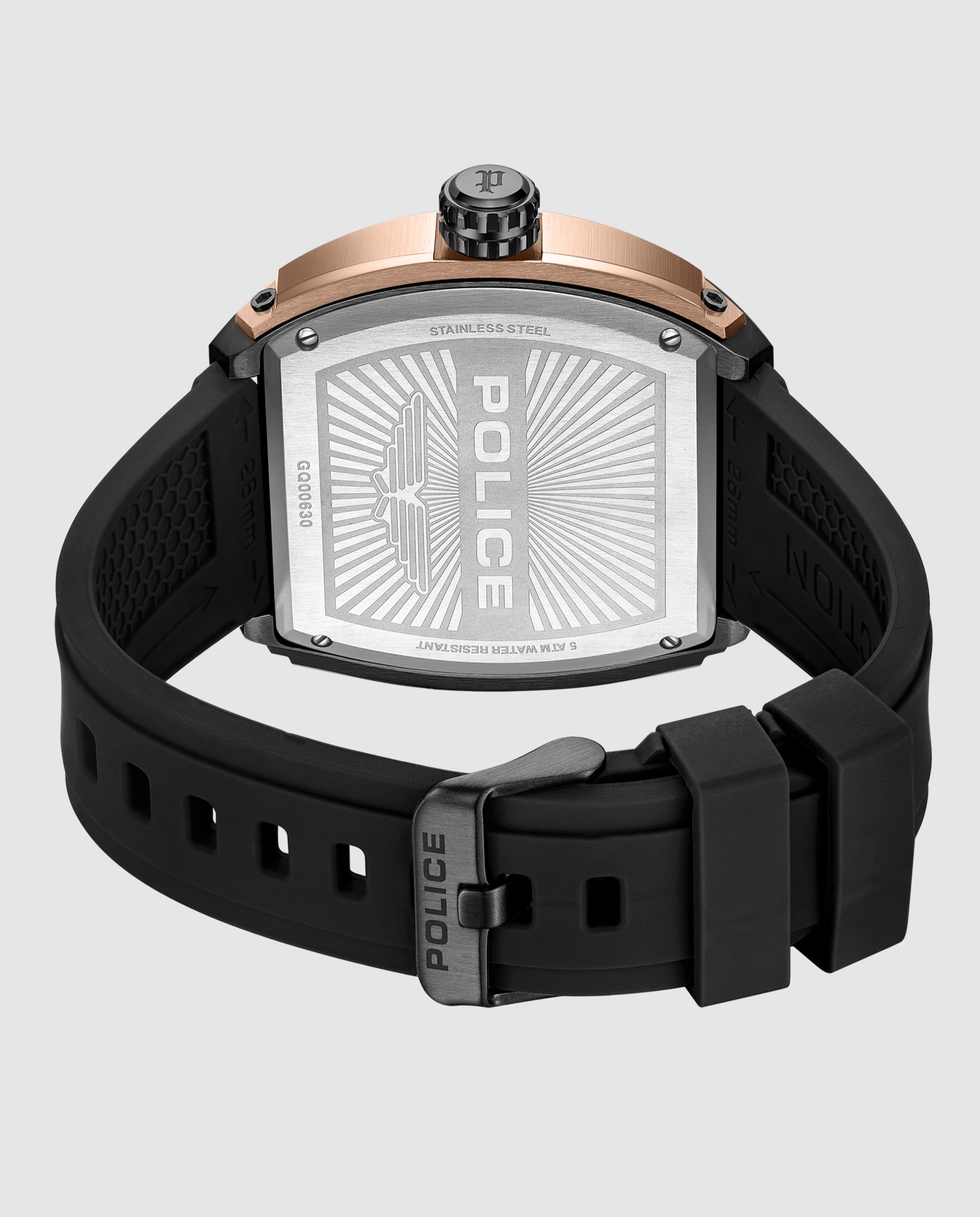 Imagen 2 de Reloj de hombre flash pewgq0063006 de silicona - Police - Negro Negro