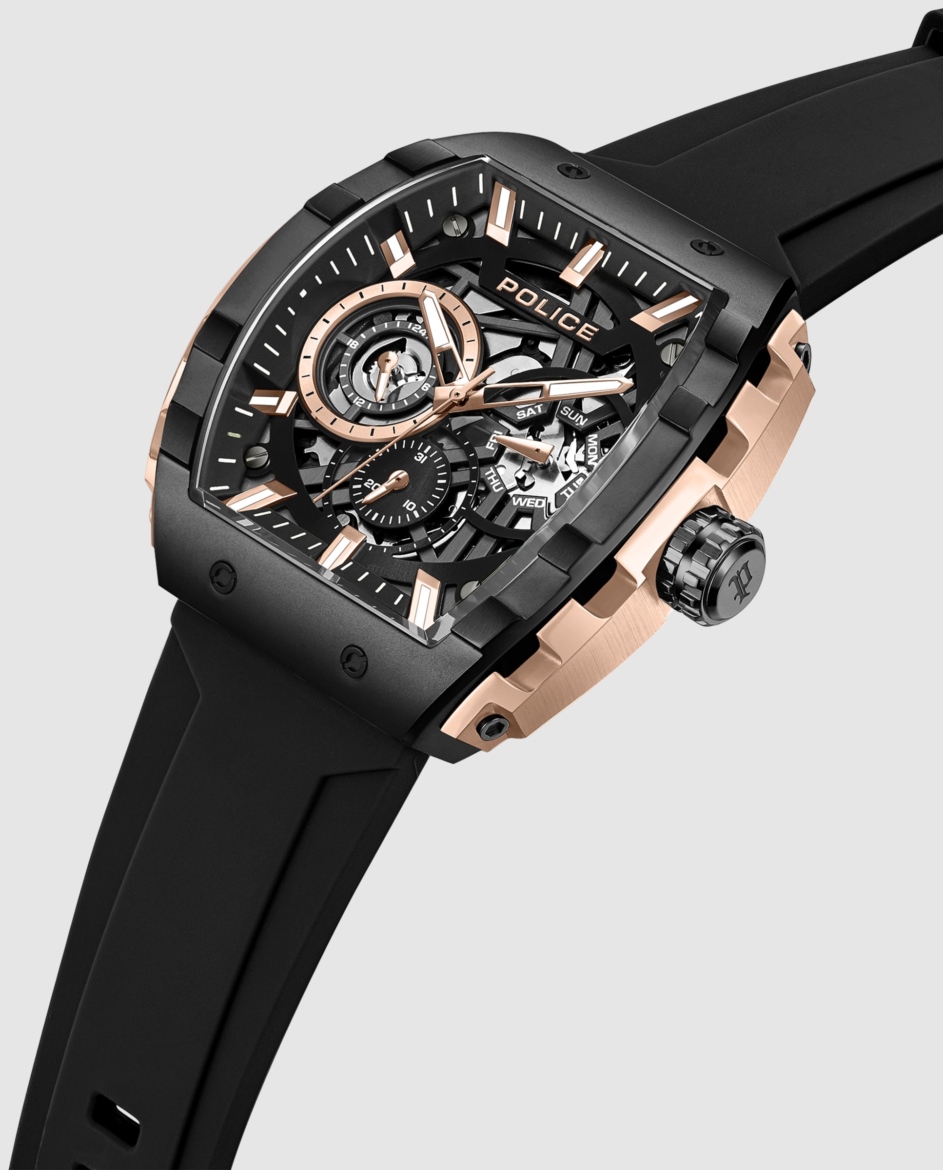 Imagen 4 de Reloj de hombre flash pewgq0063006 de silicona - Police - Negro Negro