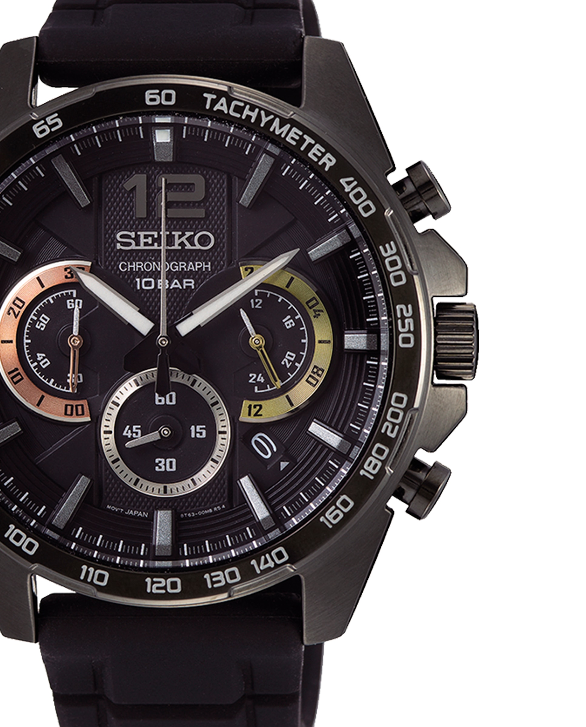 Reloj de hombre neo sports ssb349p1 de silicona y correa plateada - Seiko - Negro Negro-2