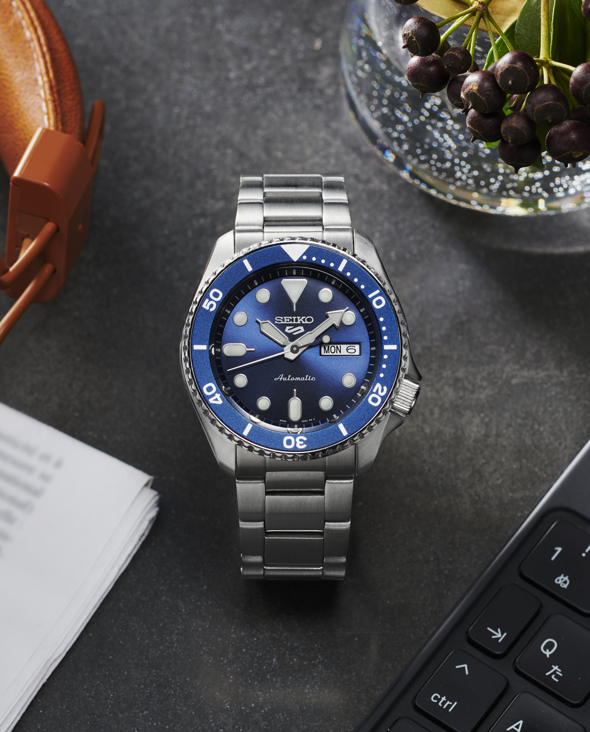 Reloj de hombre 5 sports srpd51k1 automático de acero y correa plateada - Seiko - Plata Plata-3