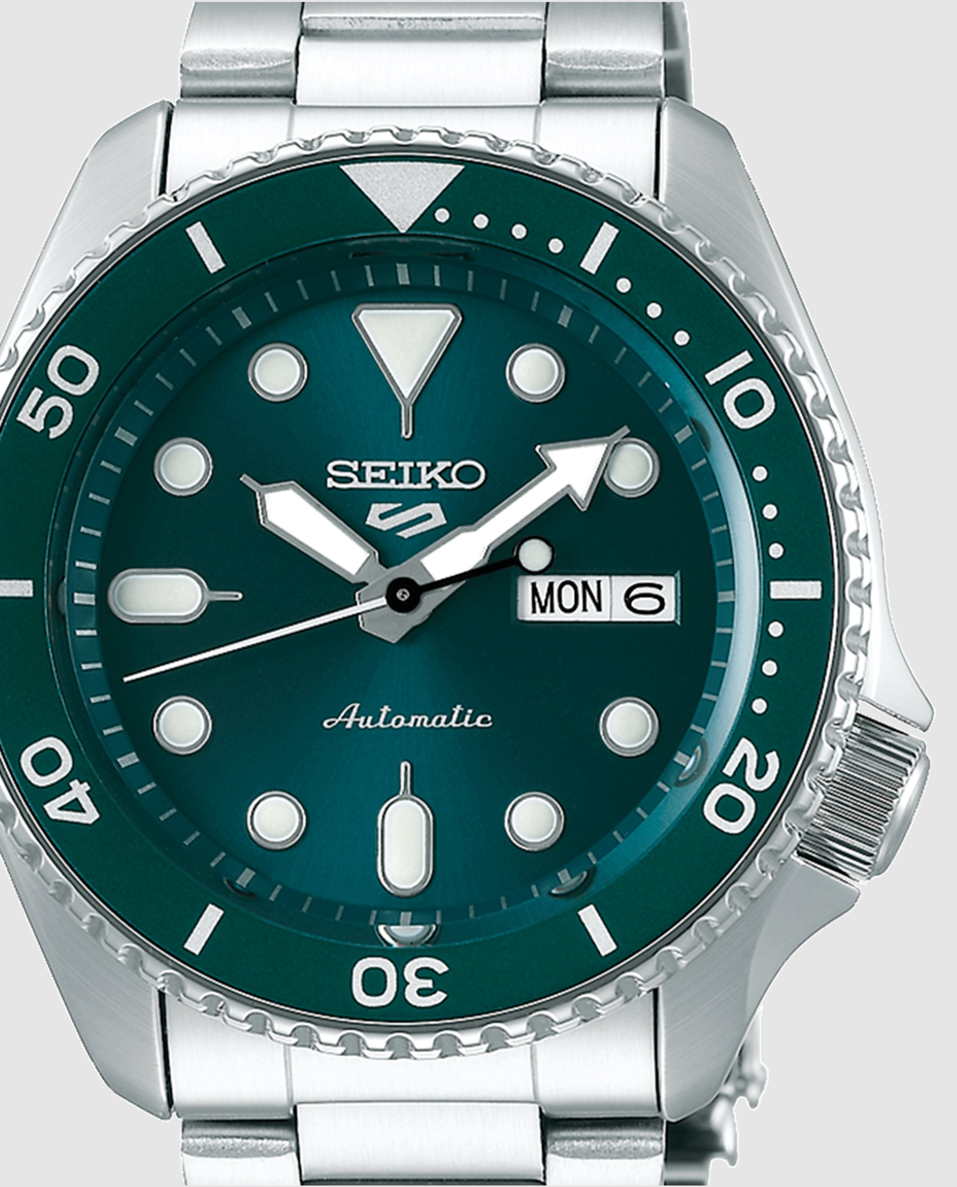 Reloj de hombre 5 sports srpd61k1 automático de acero y correa plateada - Plata Plata-2