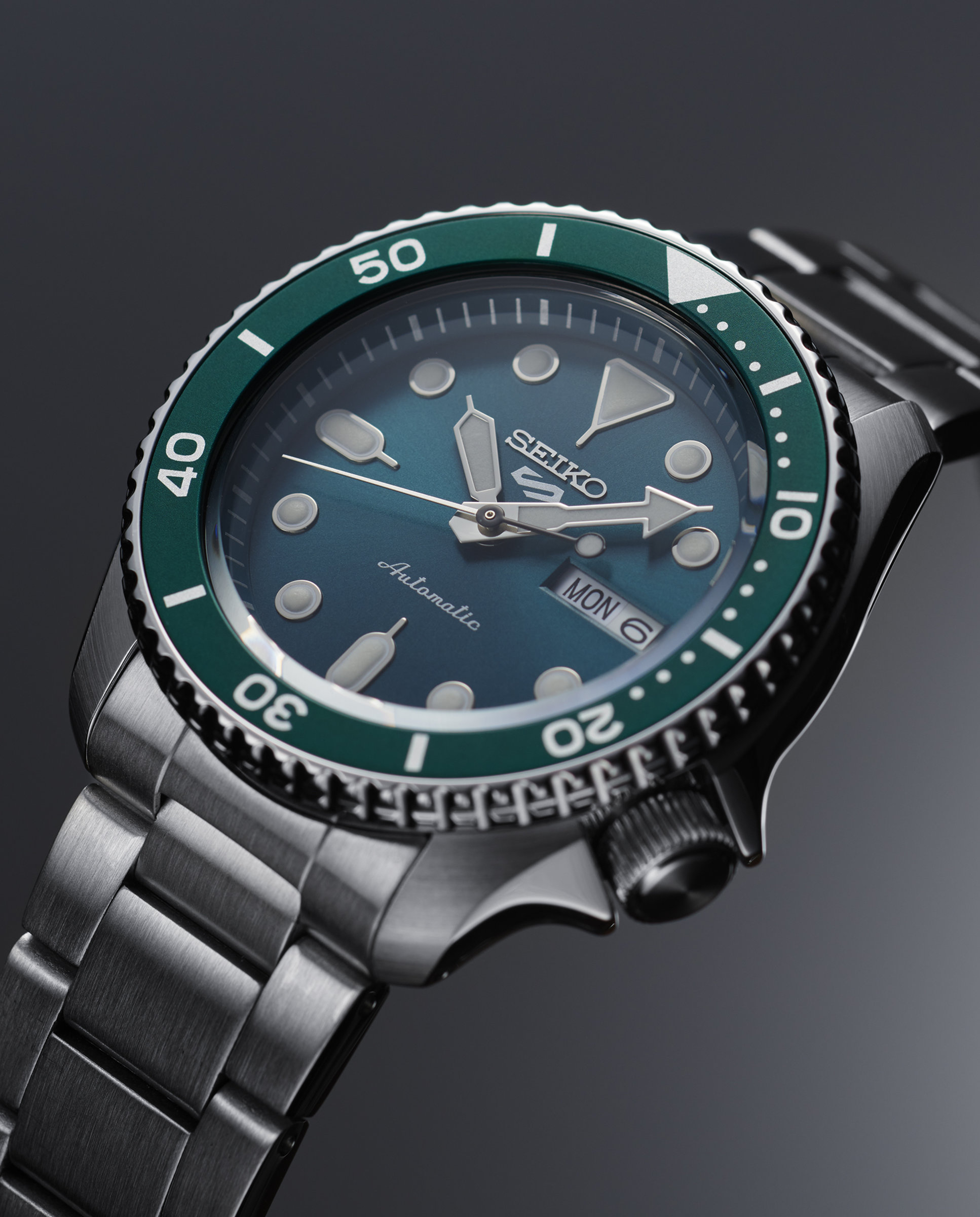 Reloj de hombre 5 sports srpd61k1 automático de acero y correa plateada - Plata Plata-3