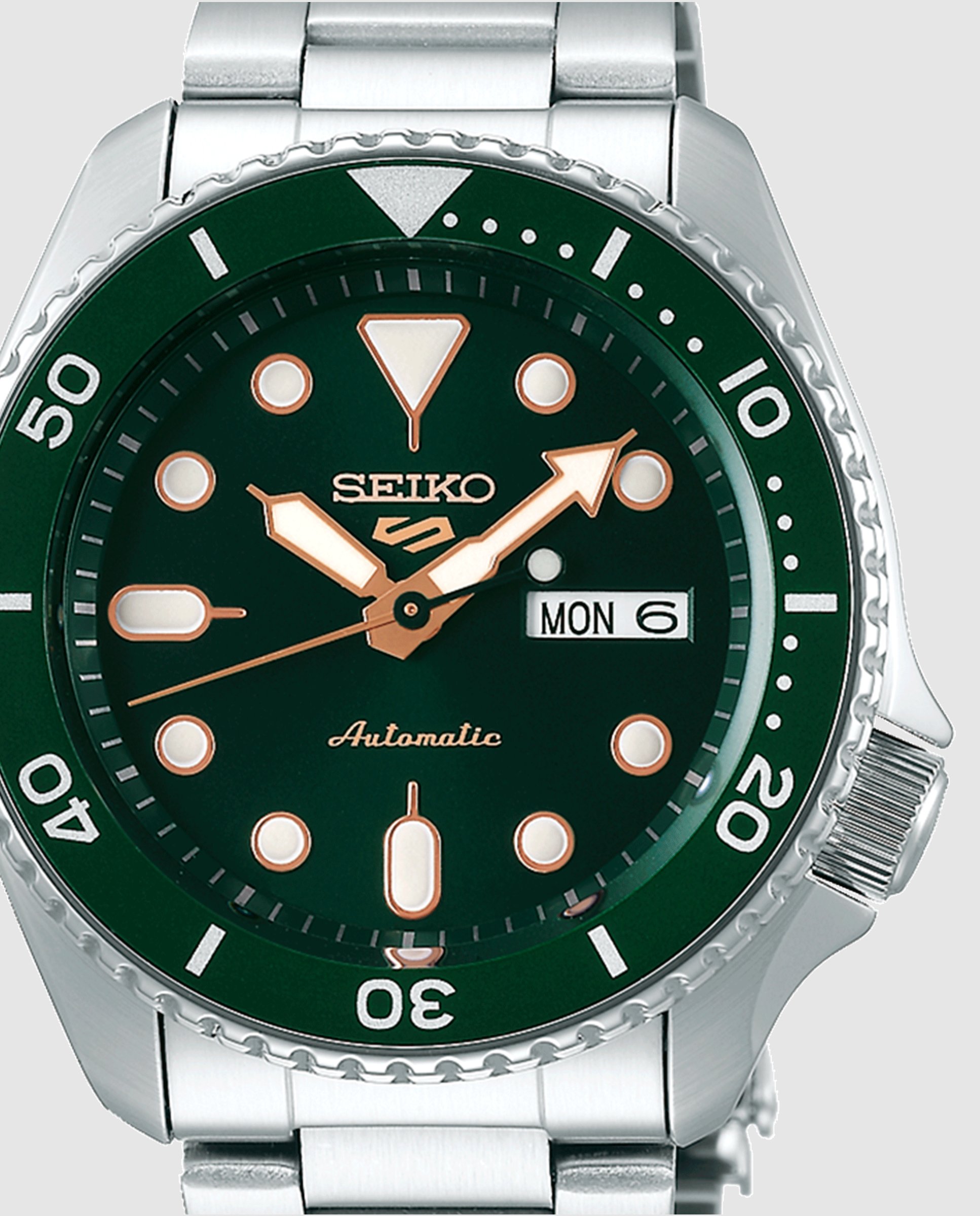 Reloj de hombre 5 sports srpd63k1 automático de acero y correa plateada - Plata Plata-2