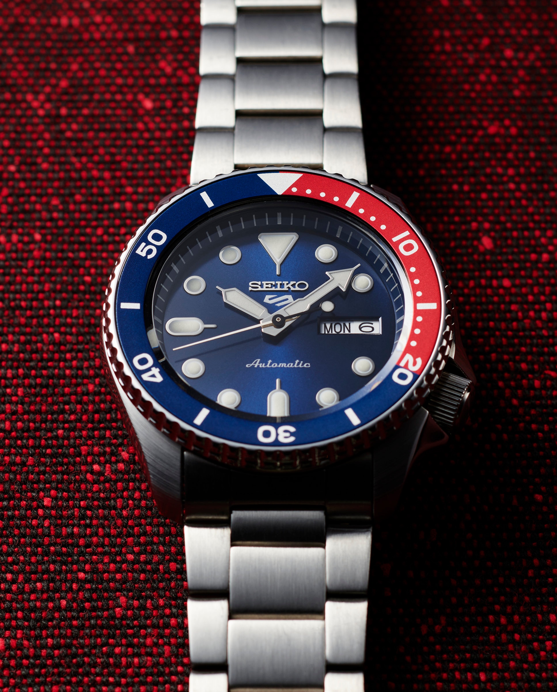 Imagen 3 de Reloj de hombre 5 sports srpd53k1 automático de acero y correa plateada - Plata Plata