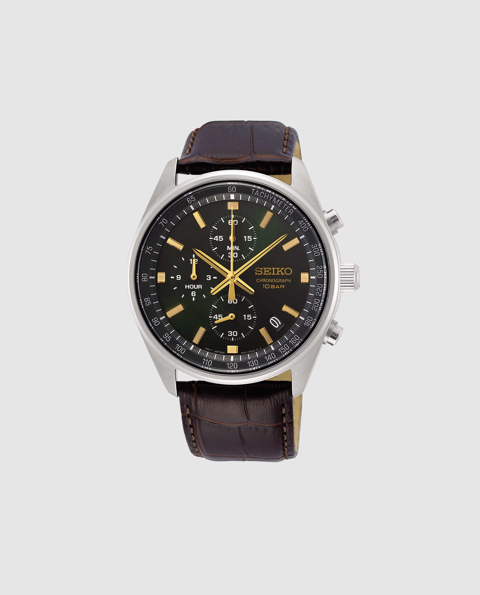 Reloj de hombre neo sports ssb385p1 de piel y correa marrón oscuro