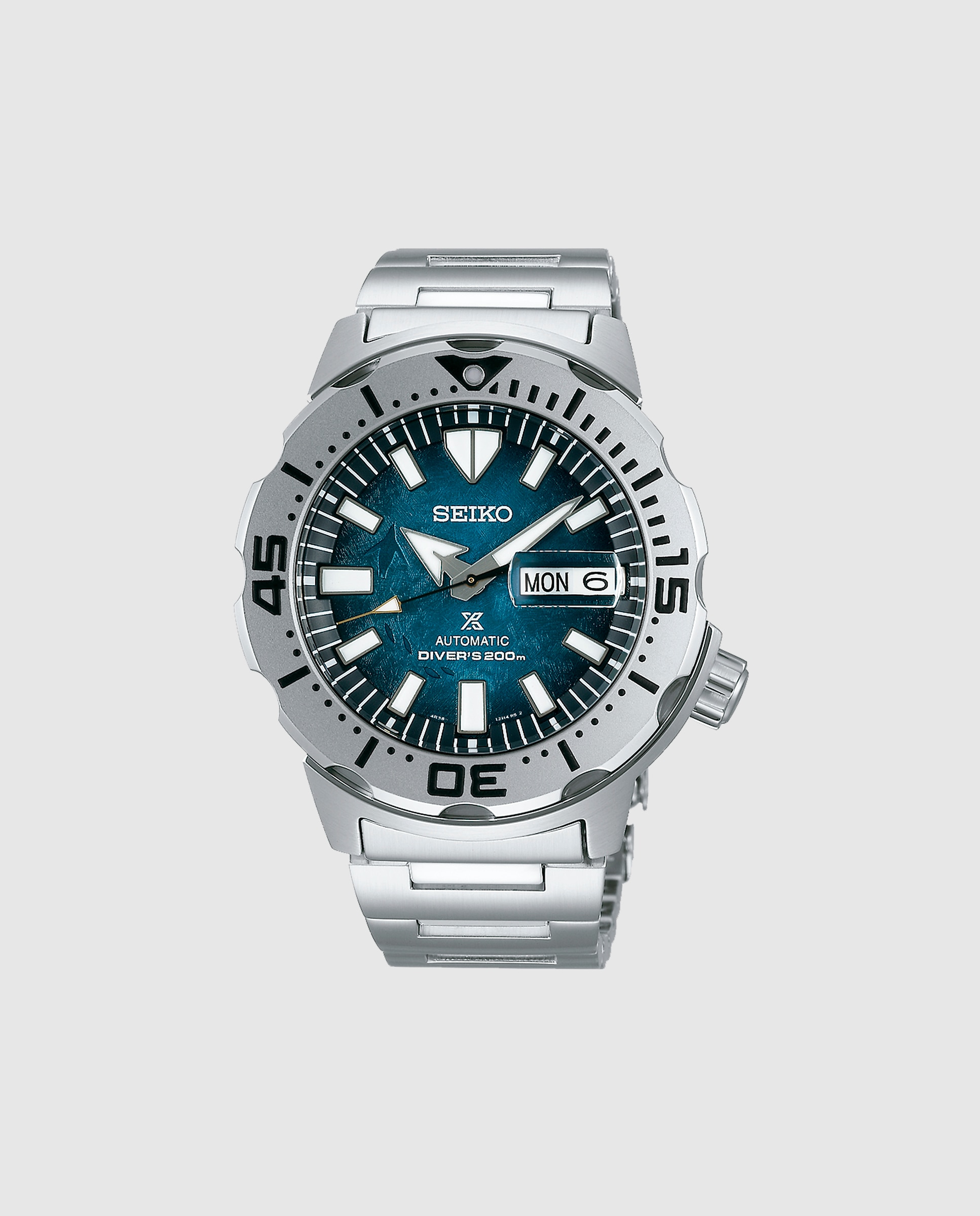 Imagen 0 de Reloj de hombre prospex srph75k1 automático de acero y correa plateada Plata
