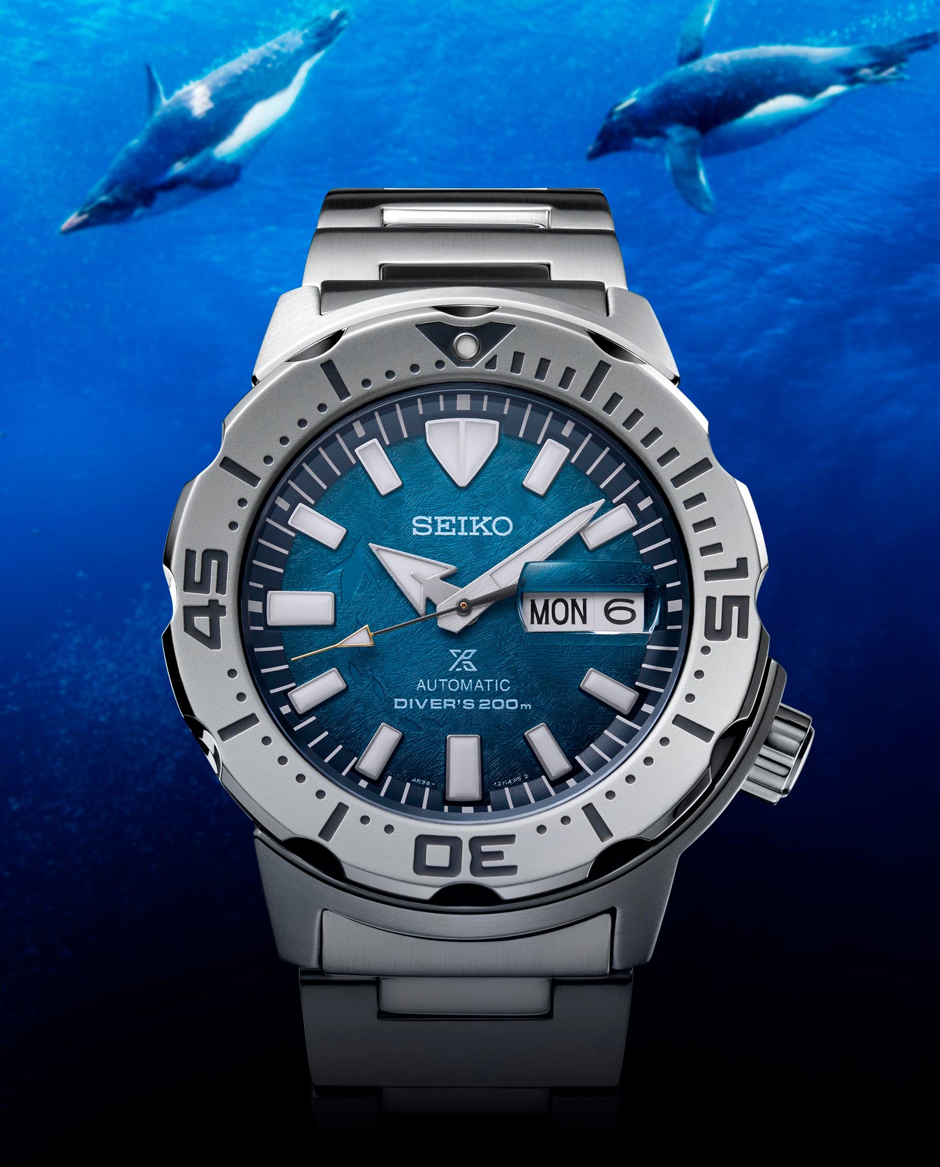 Reloj de hombre prospex srph75k1 automático de acero y correa plateada - Seiko - Plata Plata-4