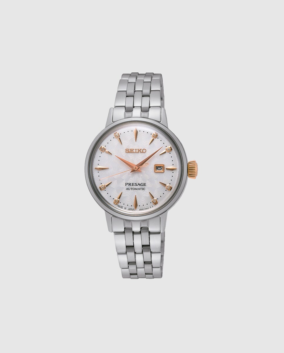 Reloj de mujer Presage SRE009J1 automático de acero y correa plateada Plata-1