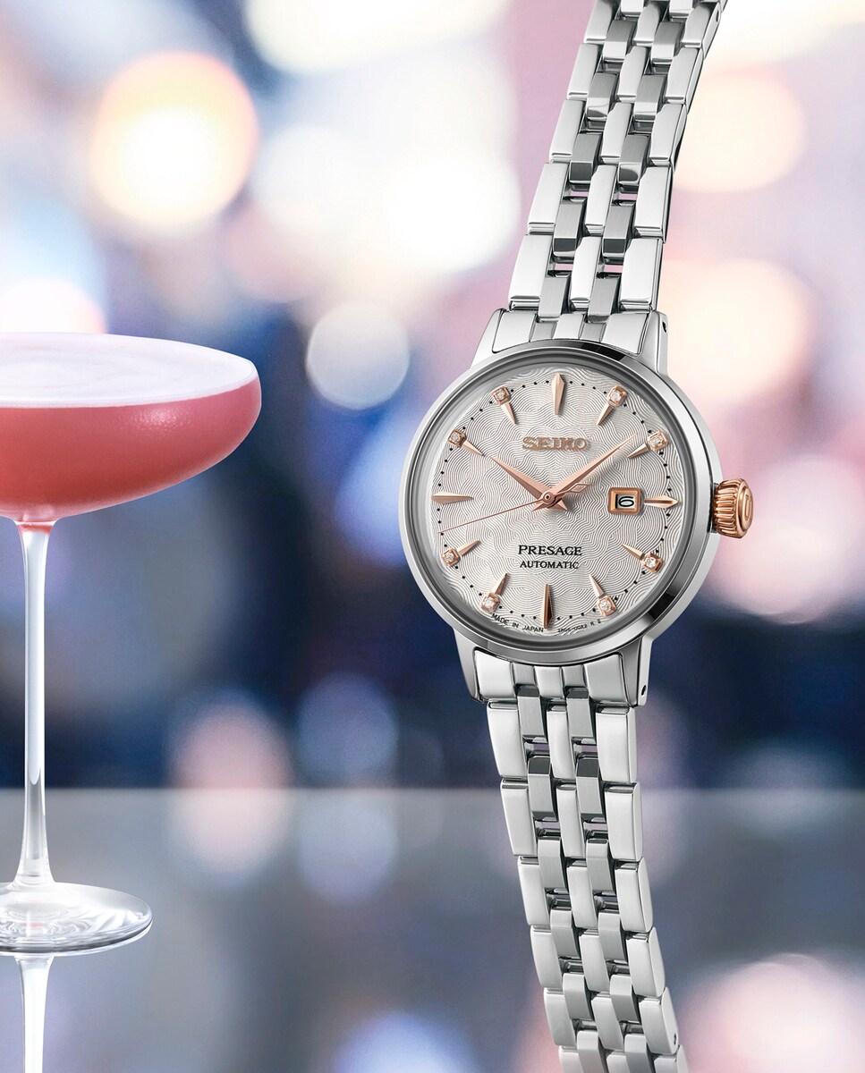 Reloj de mujer Presage SRE009J1 automático de acero y correa plateada Plata-3