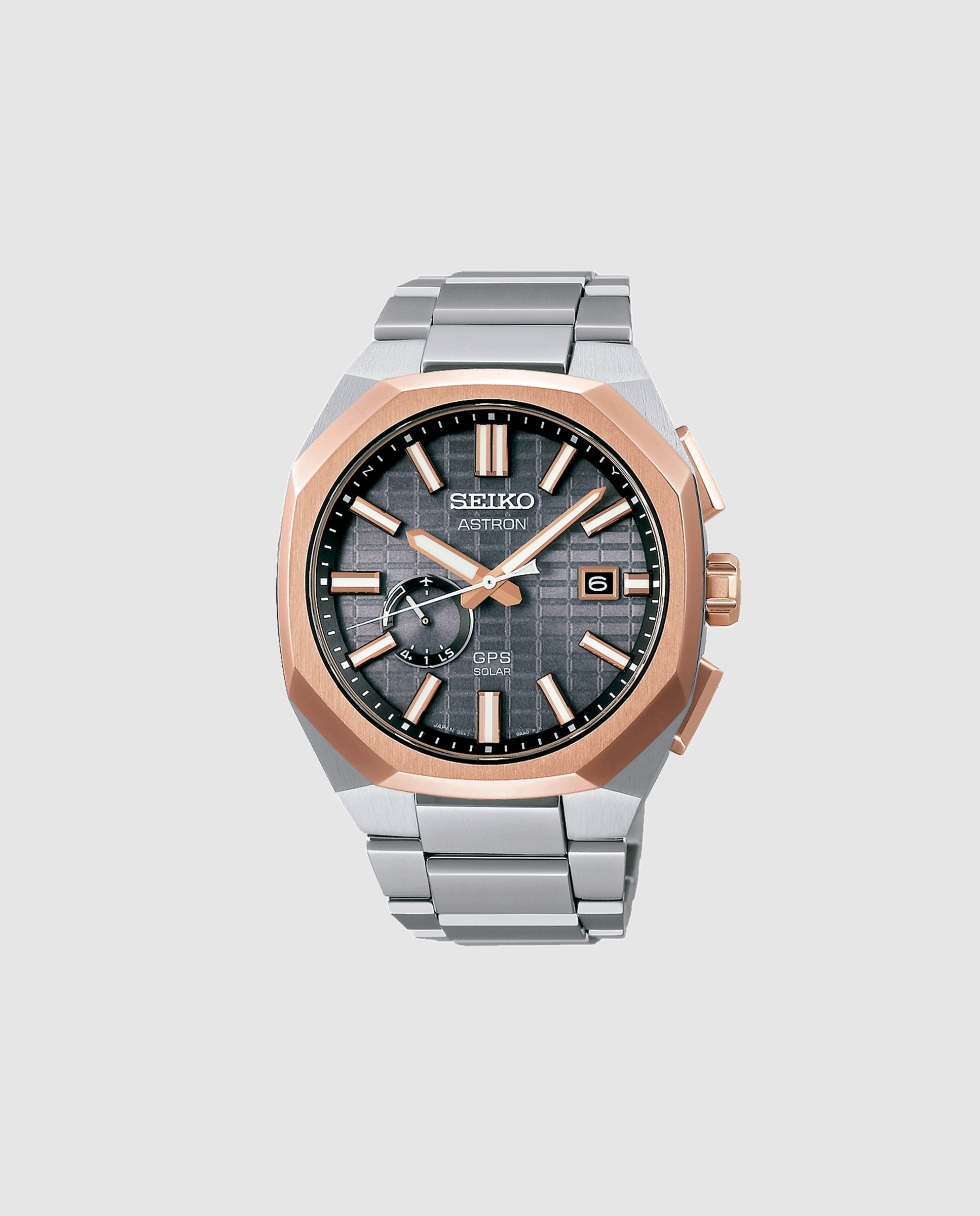 Imagen 0 de Reloj de hombre astron ssj014j1 de titanio y correa plateada Plata