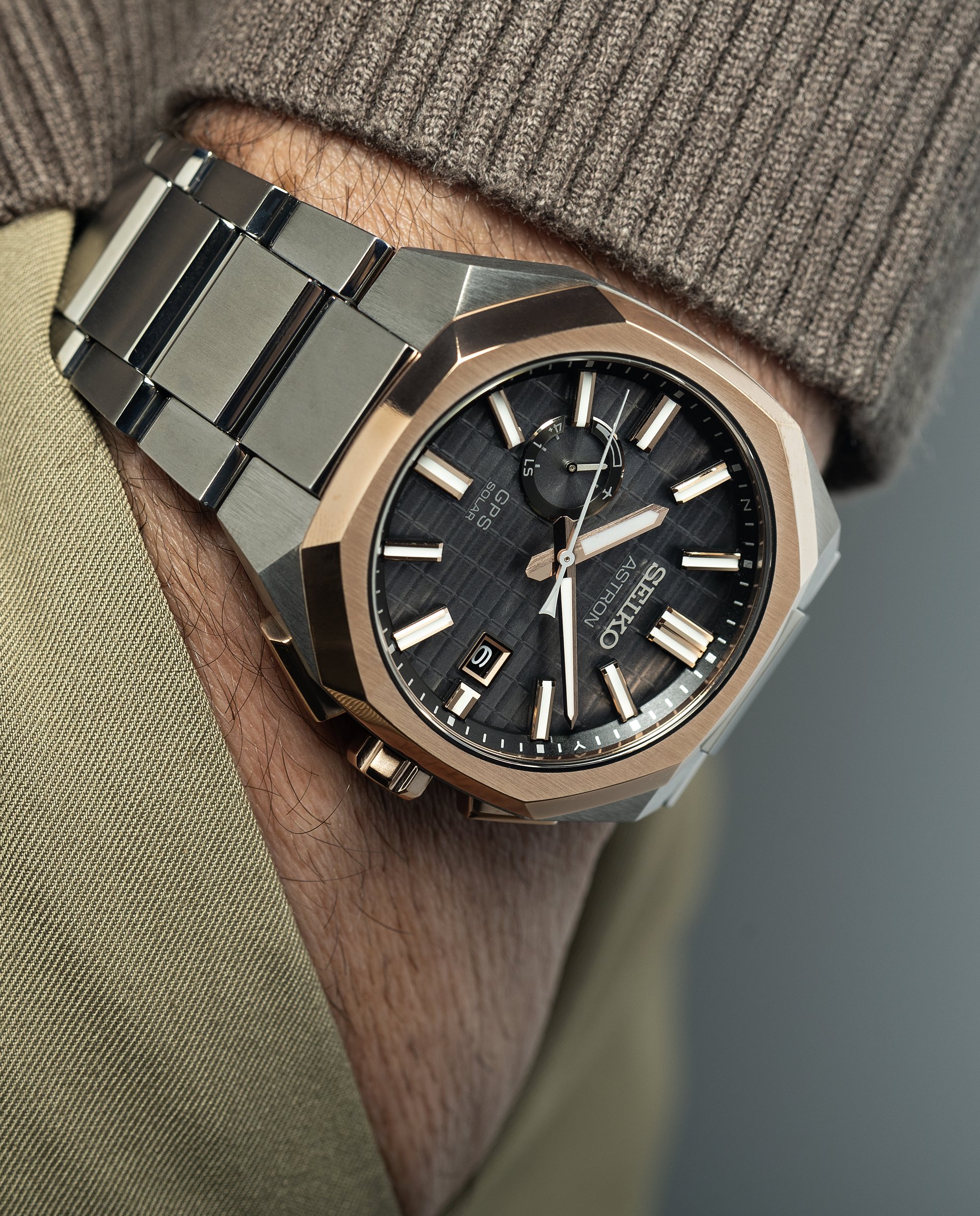 Reloj de hombre astron ssj014j1 de titanio y correa plateada - Seiko - Plata Plata-5