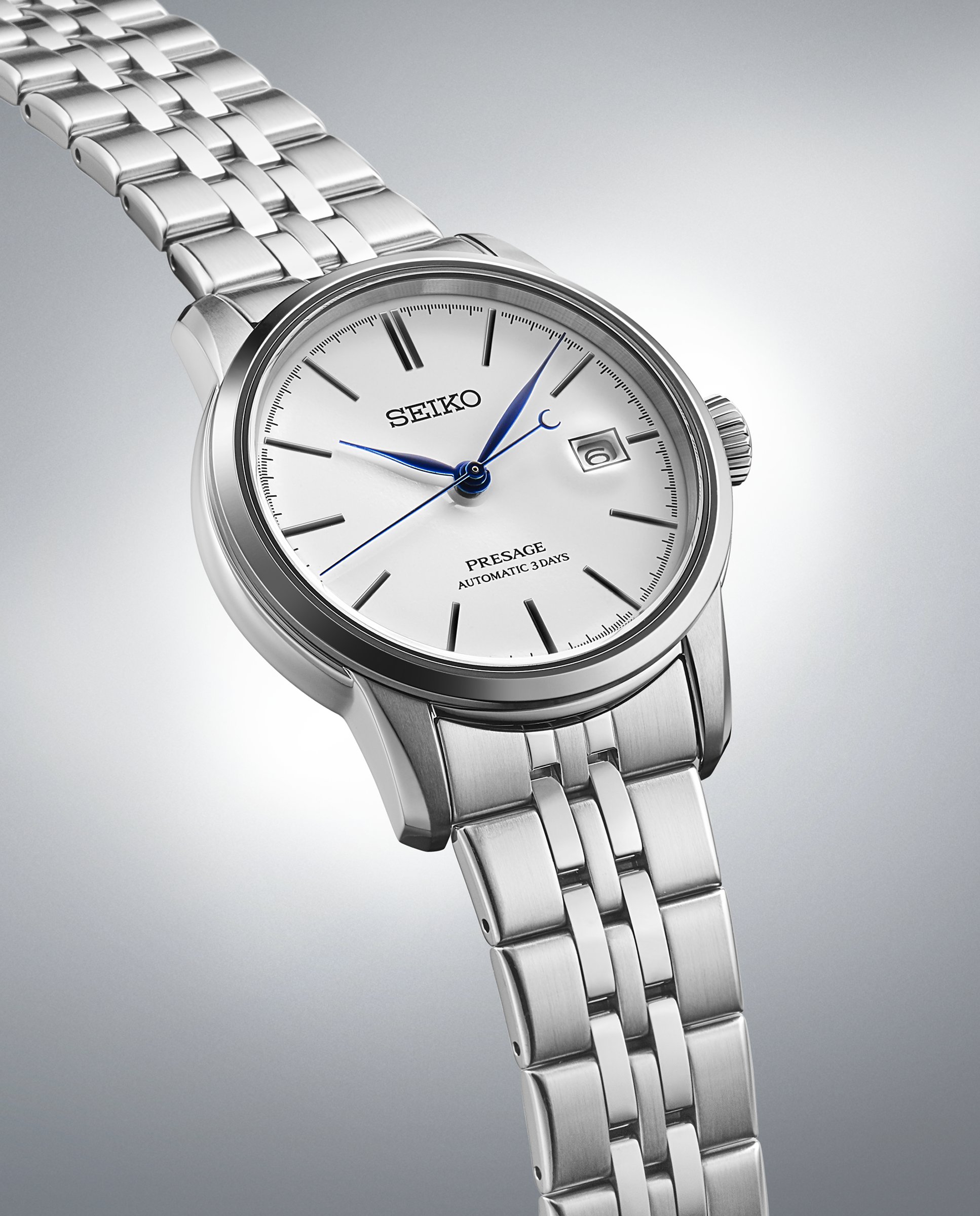 Reloj de hombre presage spb403j1 automático de acero y correa plateada - Seiko - Plata Plata-3