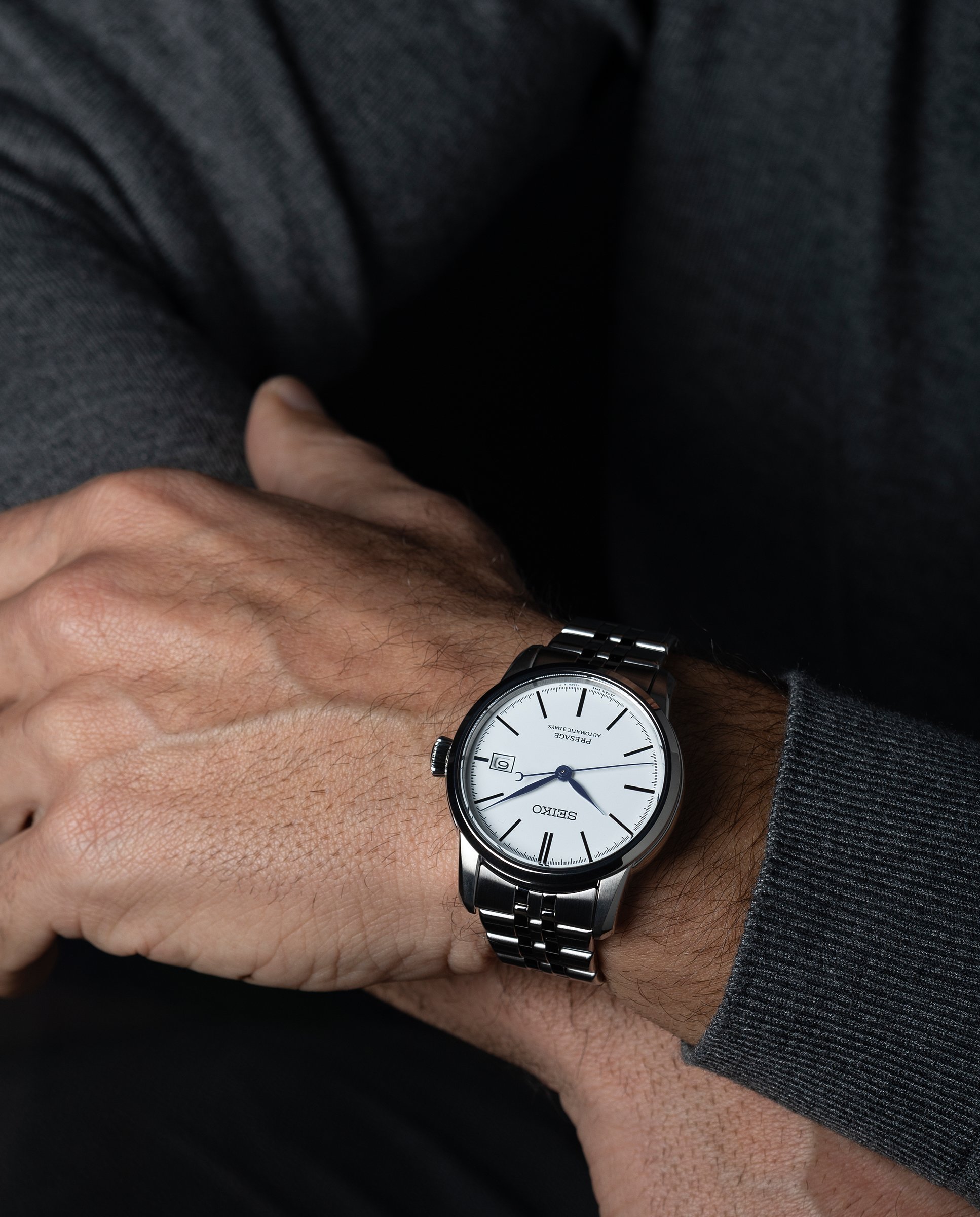 Reloj de hombre presage spb403j1 automático de acero y correa plateada - Seiko - Plata Plata-5