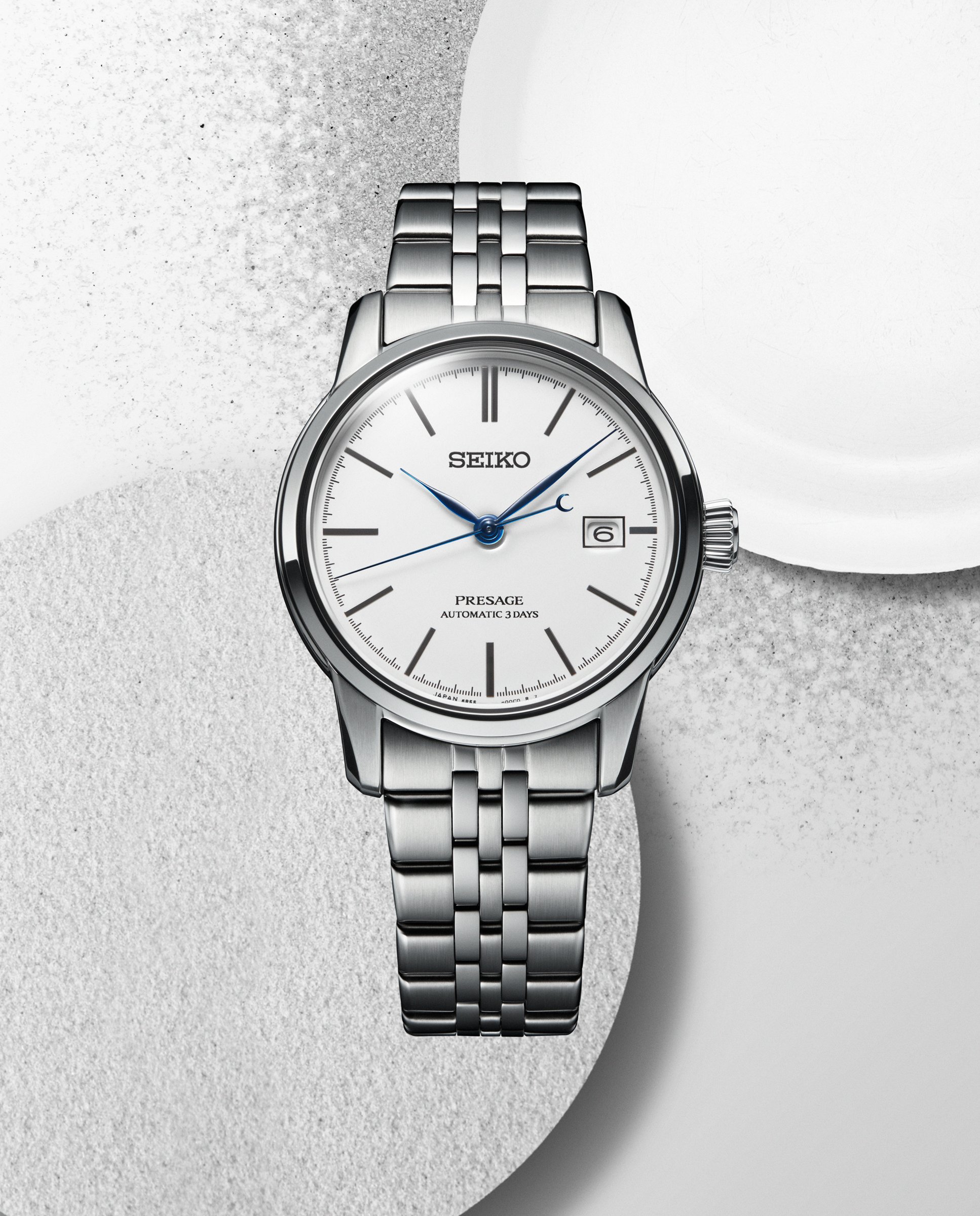 Reloj de hombre presage spb403j1 automático de acero y correa plateada - Seiko - Plata Plata-6