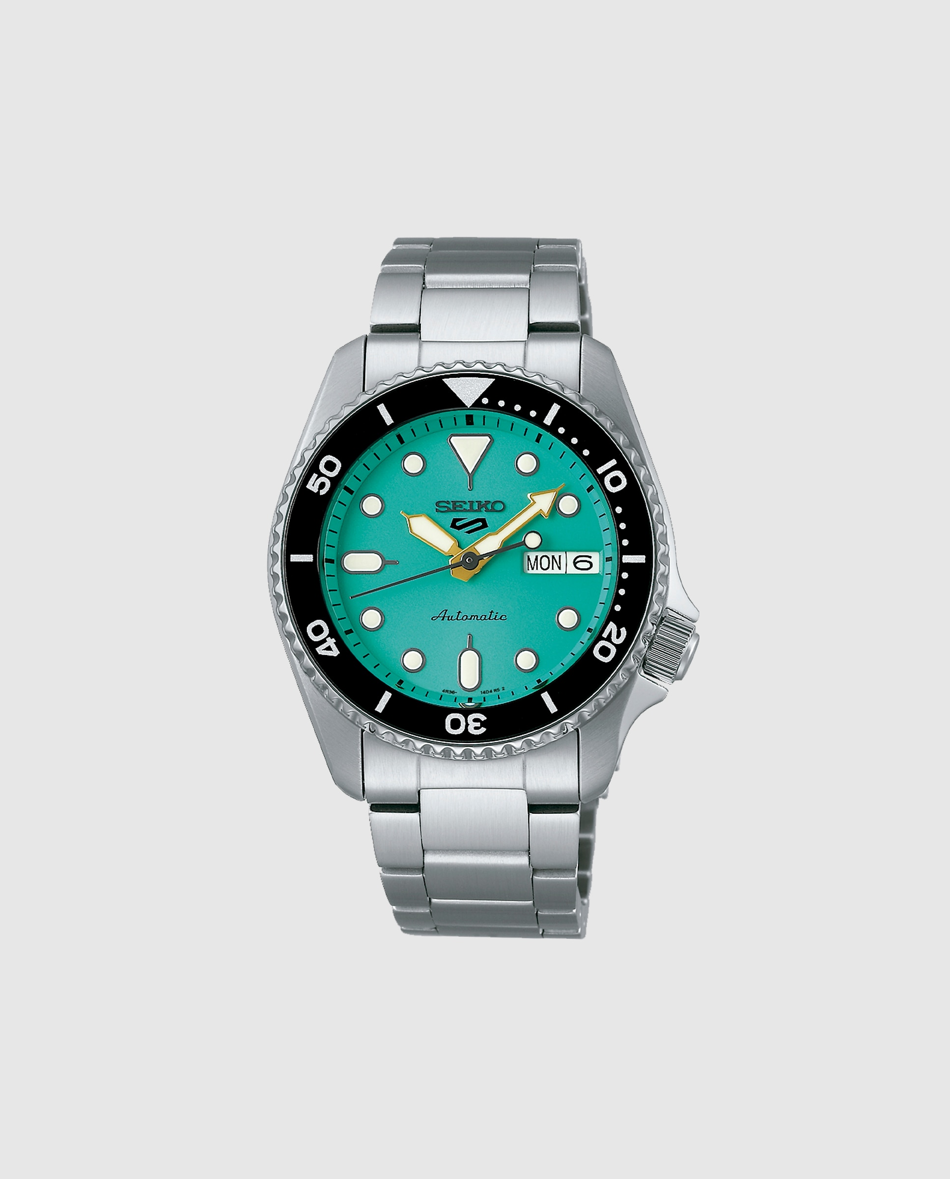 Reloj de hombre 5 sports srpk33k1 automático de acero y correa plateada